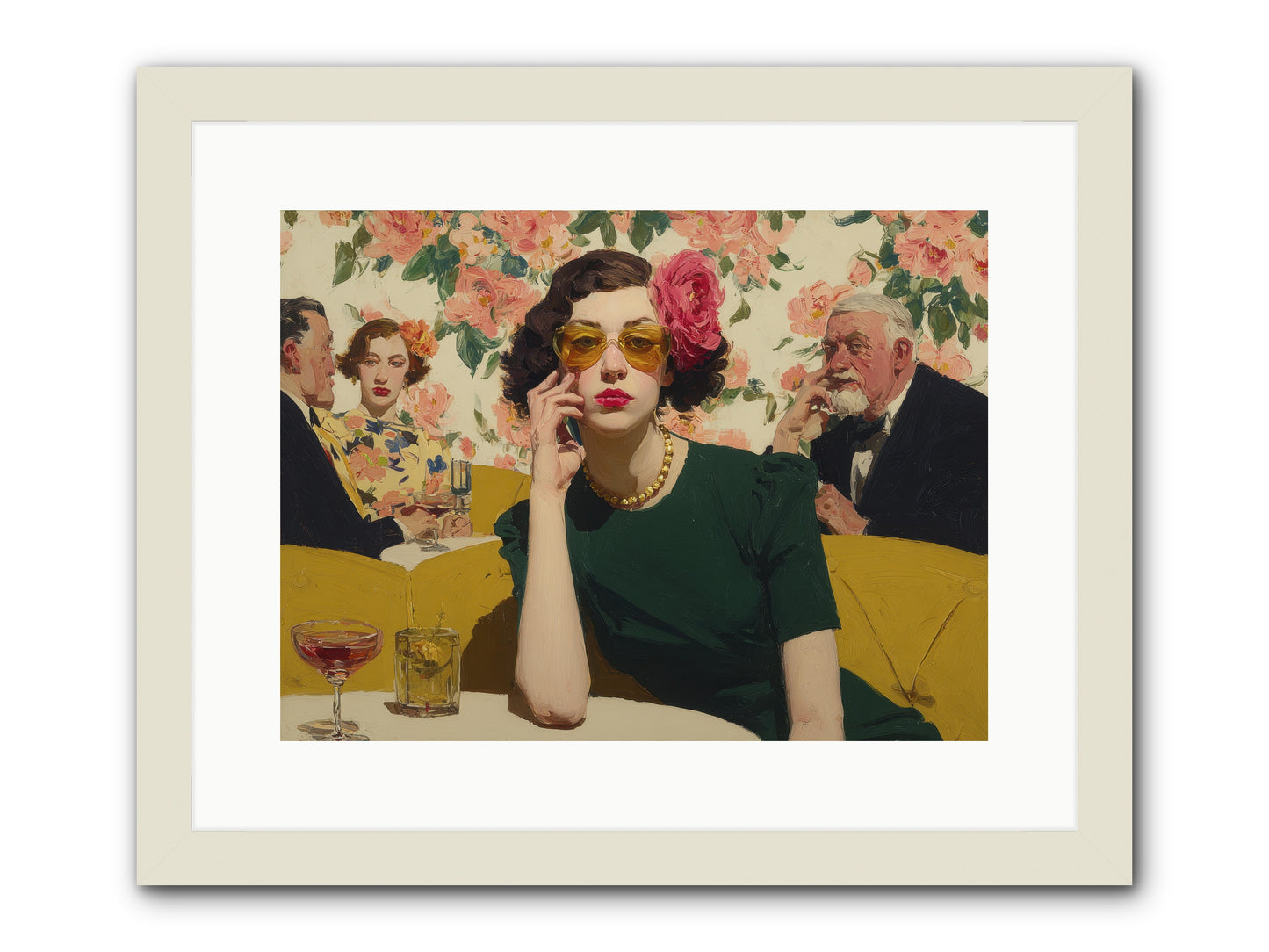 Appearing Interested -- Framed Print - White 16x12
