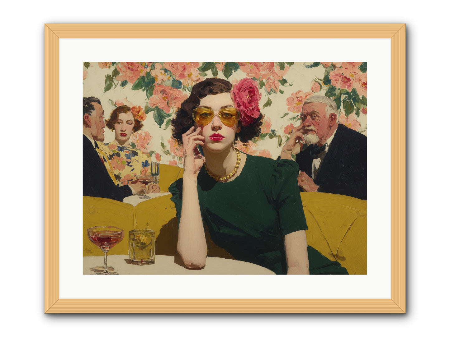 Appearing Interested -- Framed Print - Natural 24x18