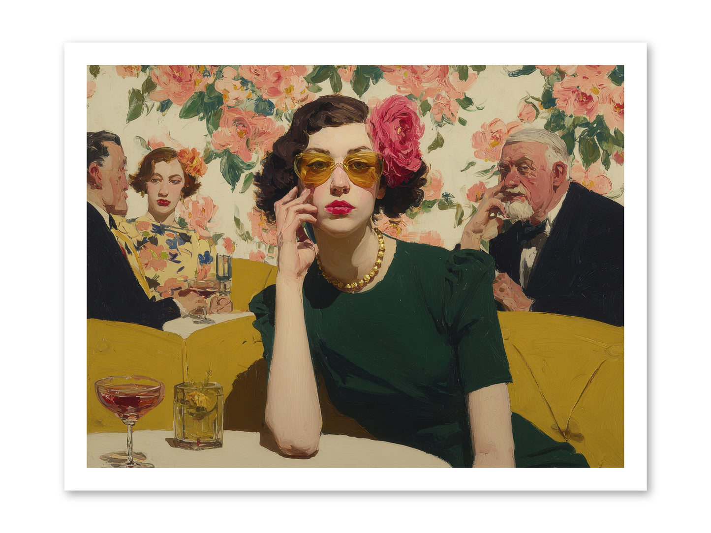 Appearing Interested -- Loose Canvas Print 24x18