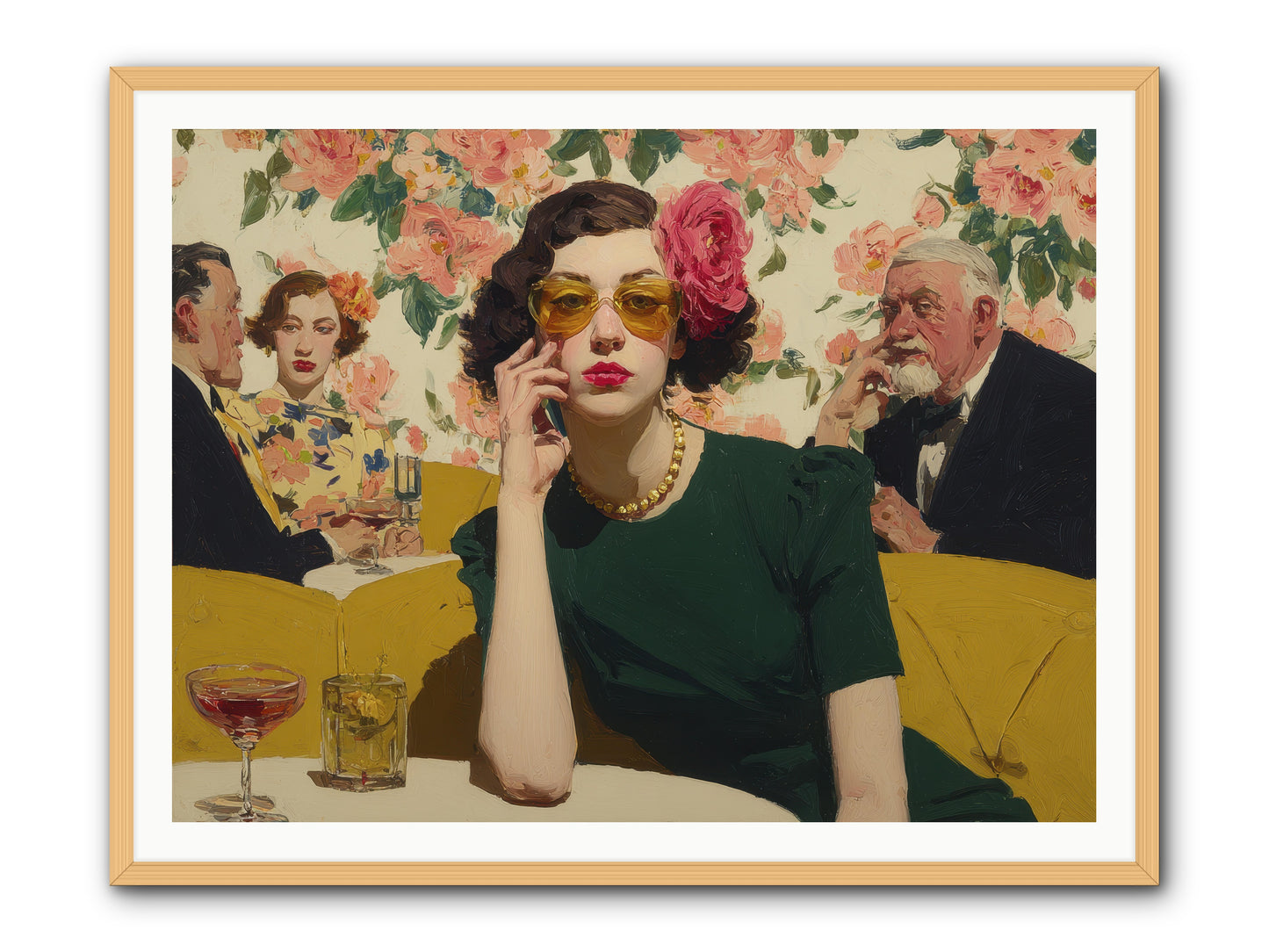 Appearing Interested -- Framed Print - Natural 48x36