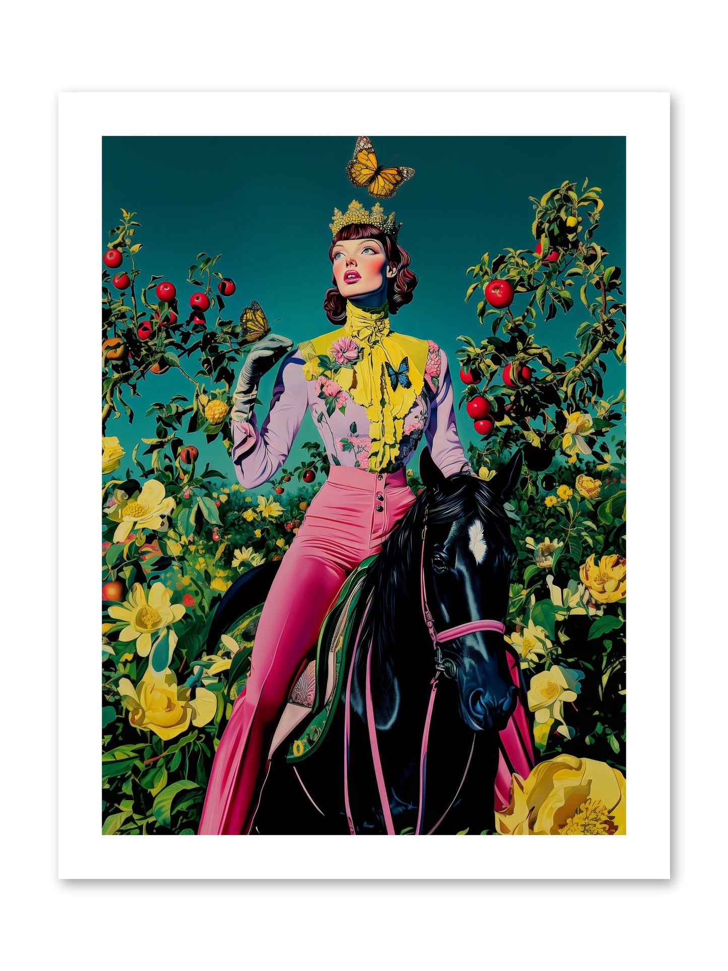Apple Queen's Butterfly Ball -- Loose Canvas Print 12x16