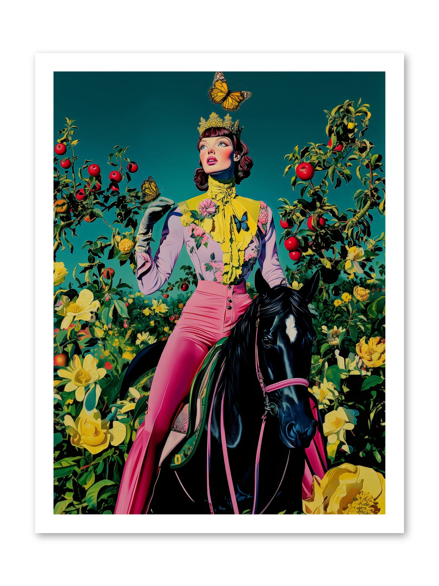 Apple Queen's Butterfly Ball -- Loose Canvas Print 18x24