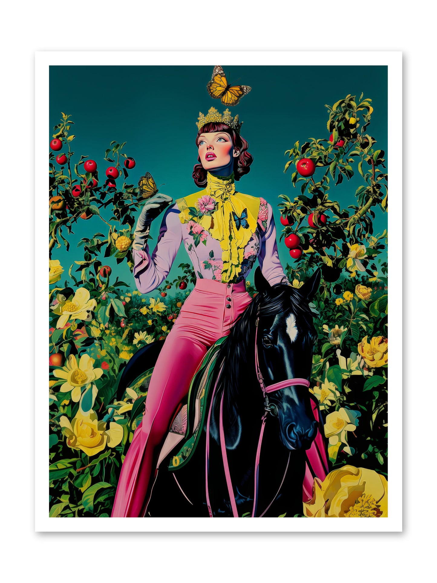 Apple Queen's Butterfly Ball -- Paper Print 24x32