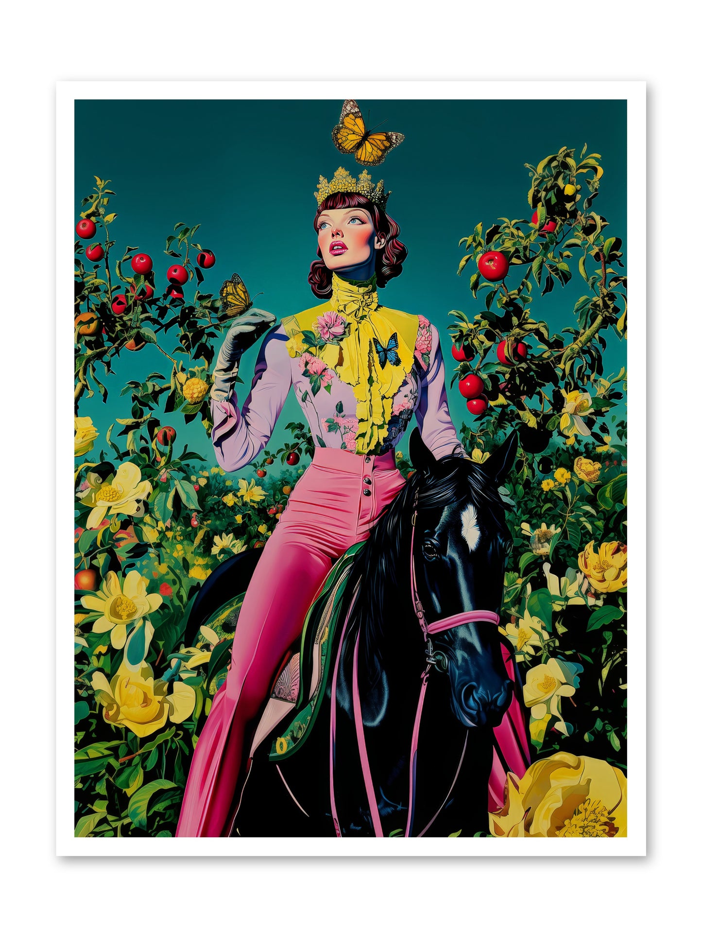 Apple Queen's Butterfly Ball -- Paper Print 30x40