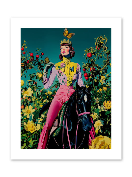 Apple Queen's Butterfly Ball -- Paper Print 9x12