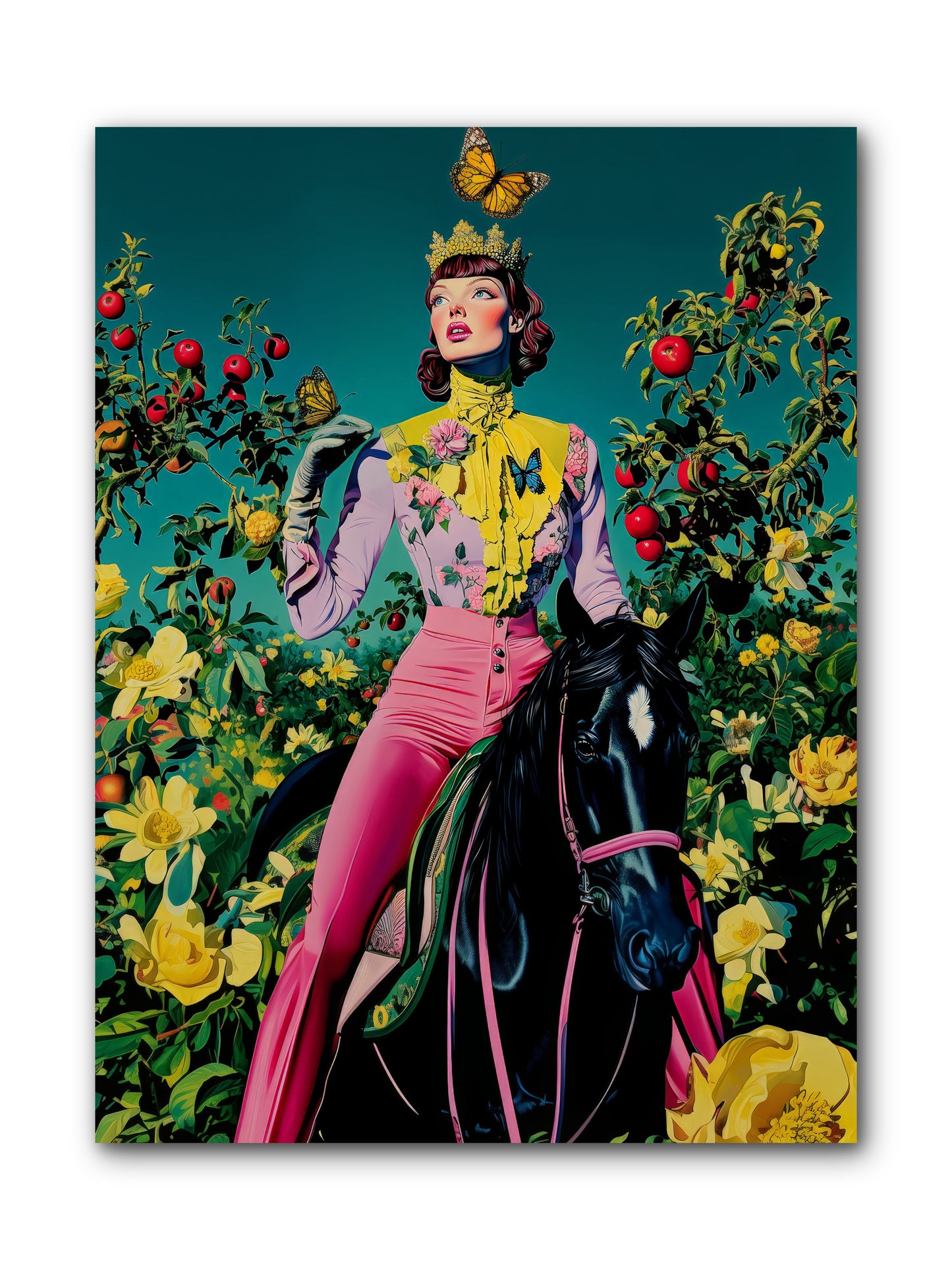 Apple Queen's Butterfly Ball -- Wrapped Canvas 9x12