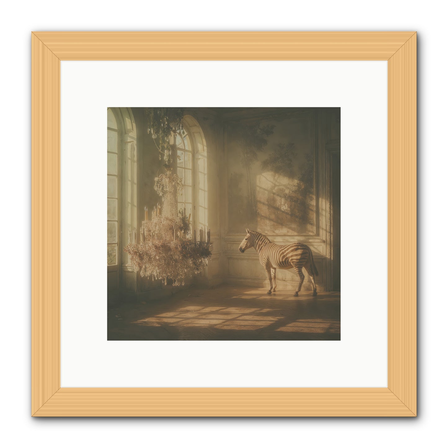 April in Amber -- Framed Print - Natural 10x10