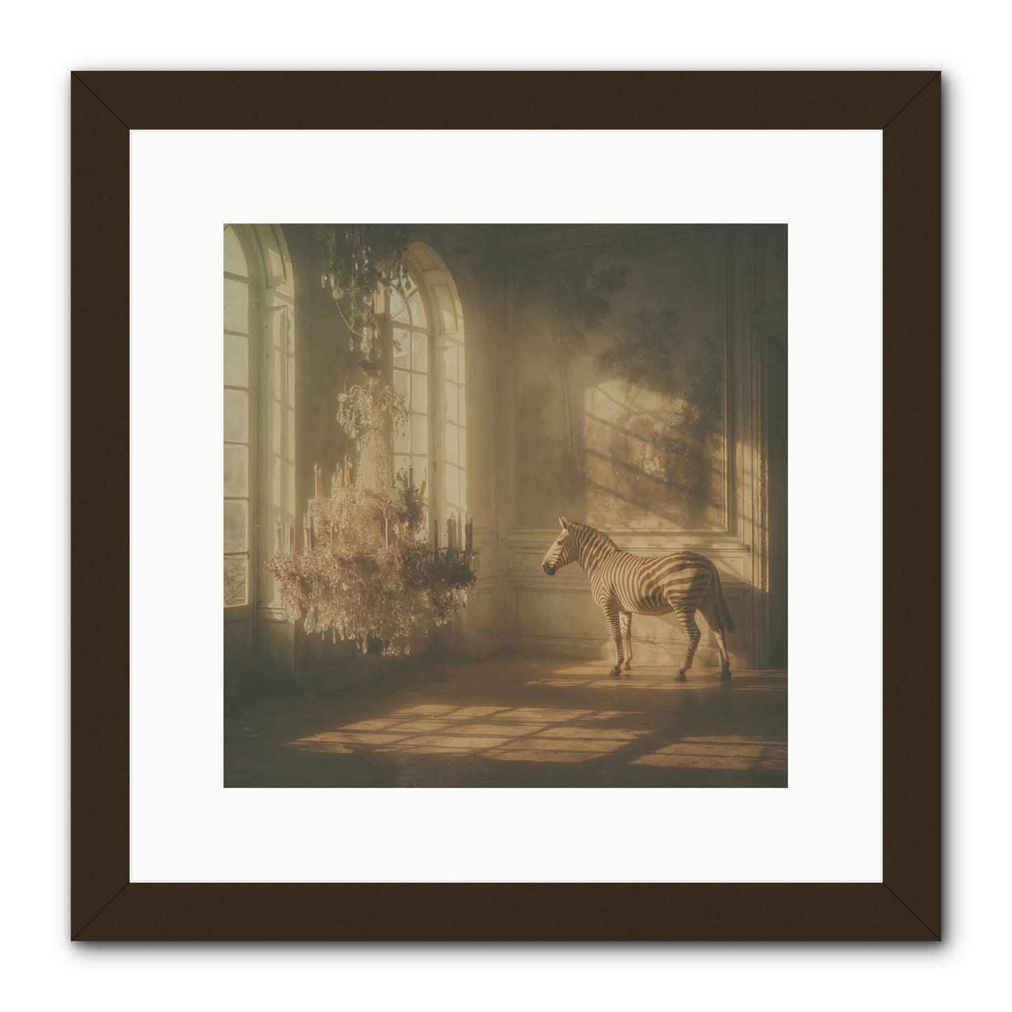April in Amber -- Framed Print - Black 12x12