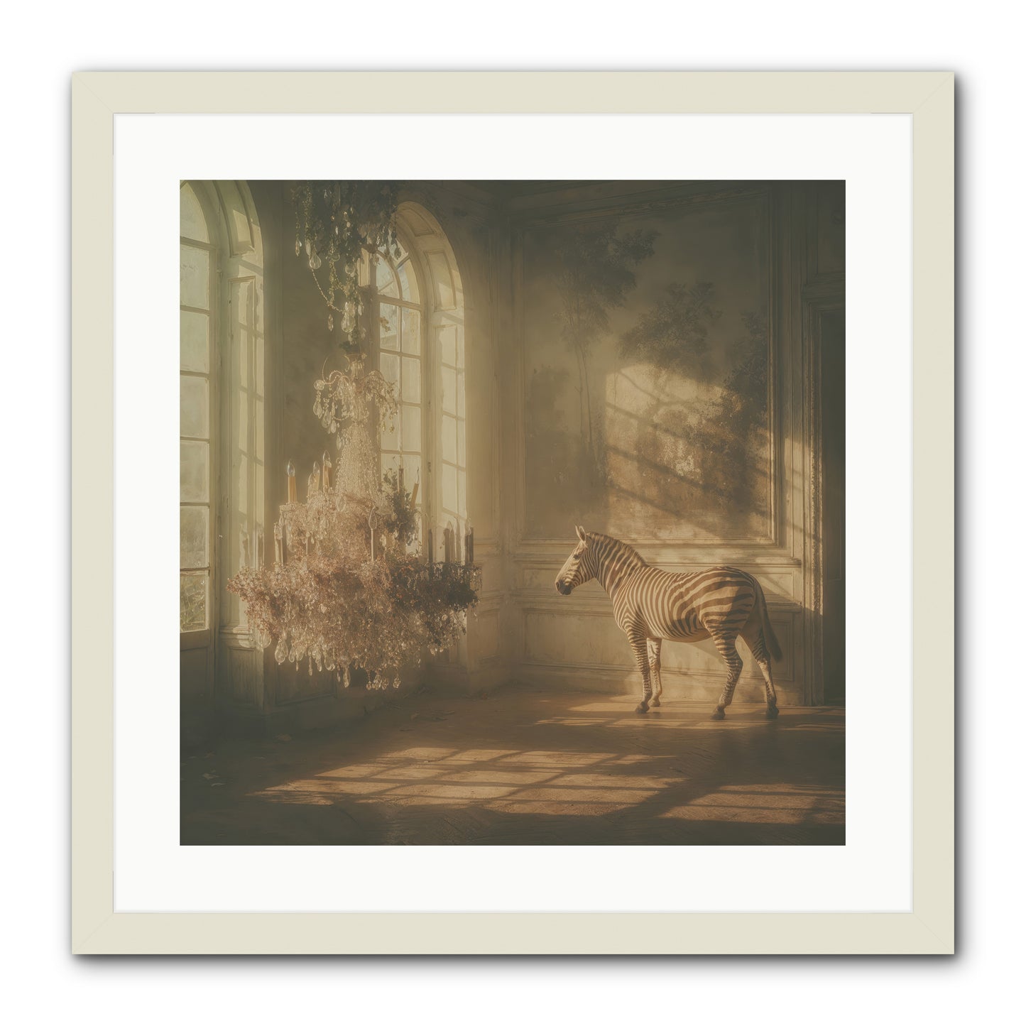 April in Amber -- Framed Print - White 20x20