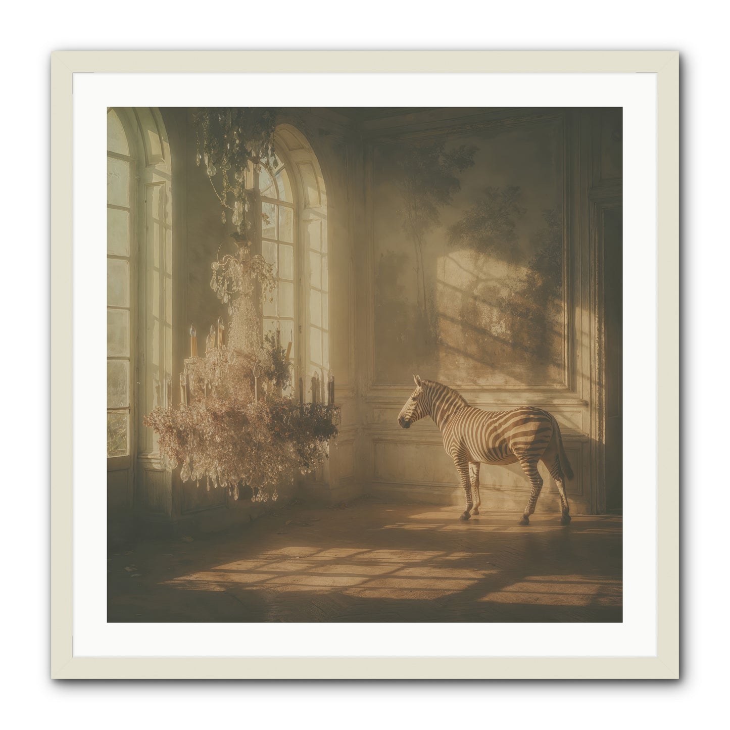 April in Amber -- Framed Print - White 30x30