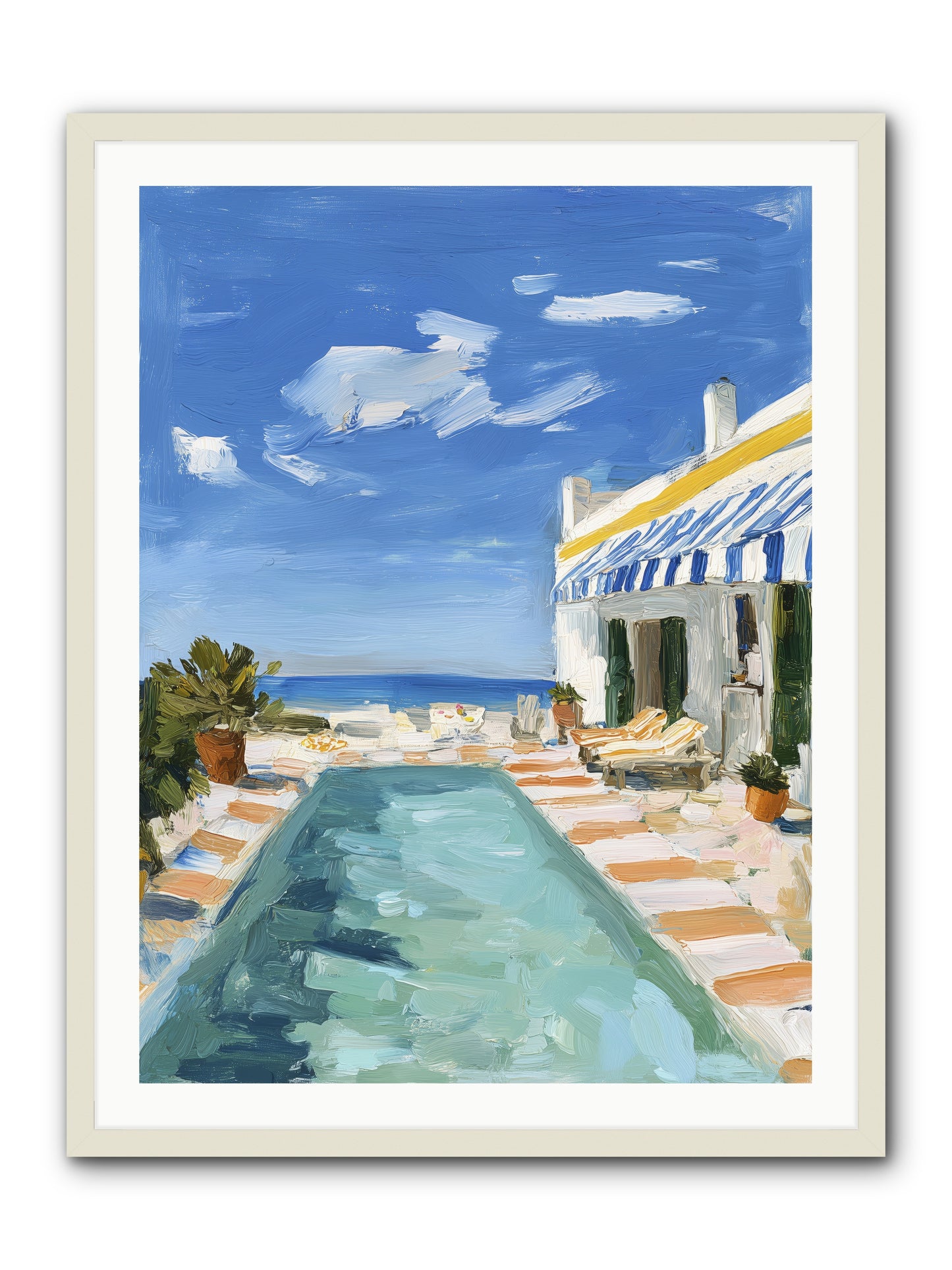 Aquatic Amnesia -- Framed Print - White 30x40