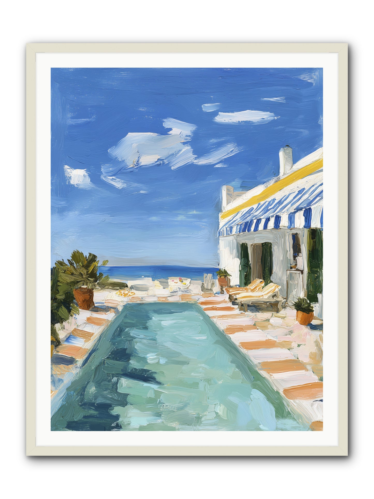 Aquatic Amnesia -- Framed Print - White 36x48
