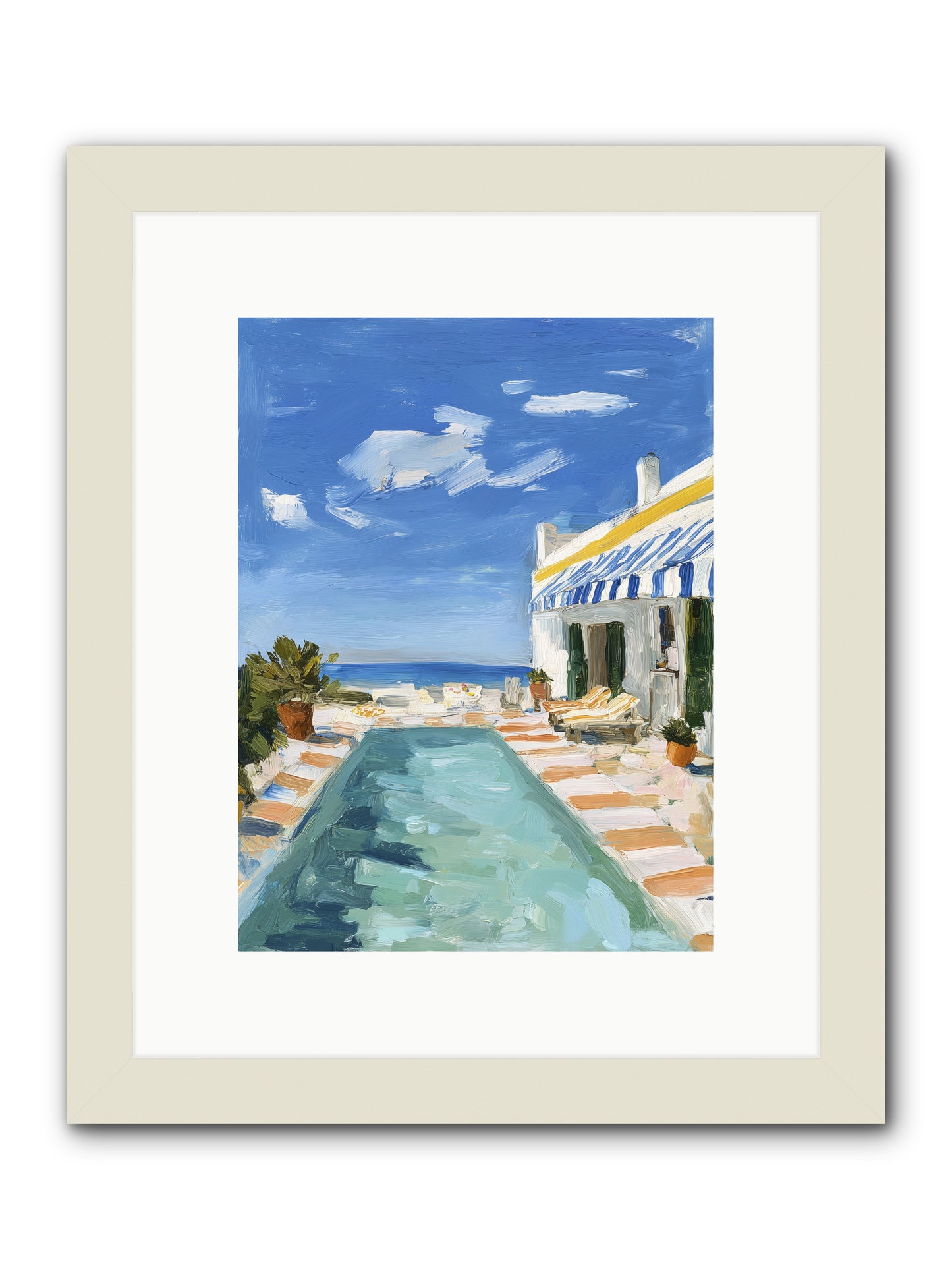 Aquatic Amnesia -- Framed Print - White 9x12