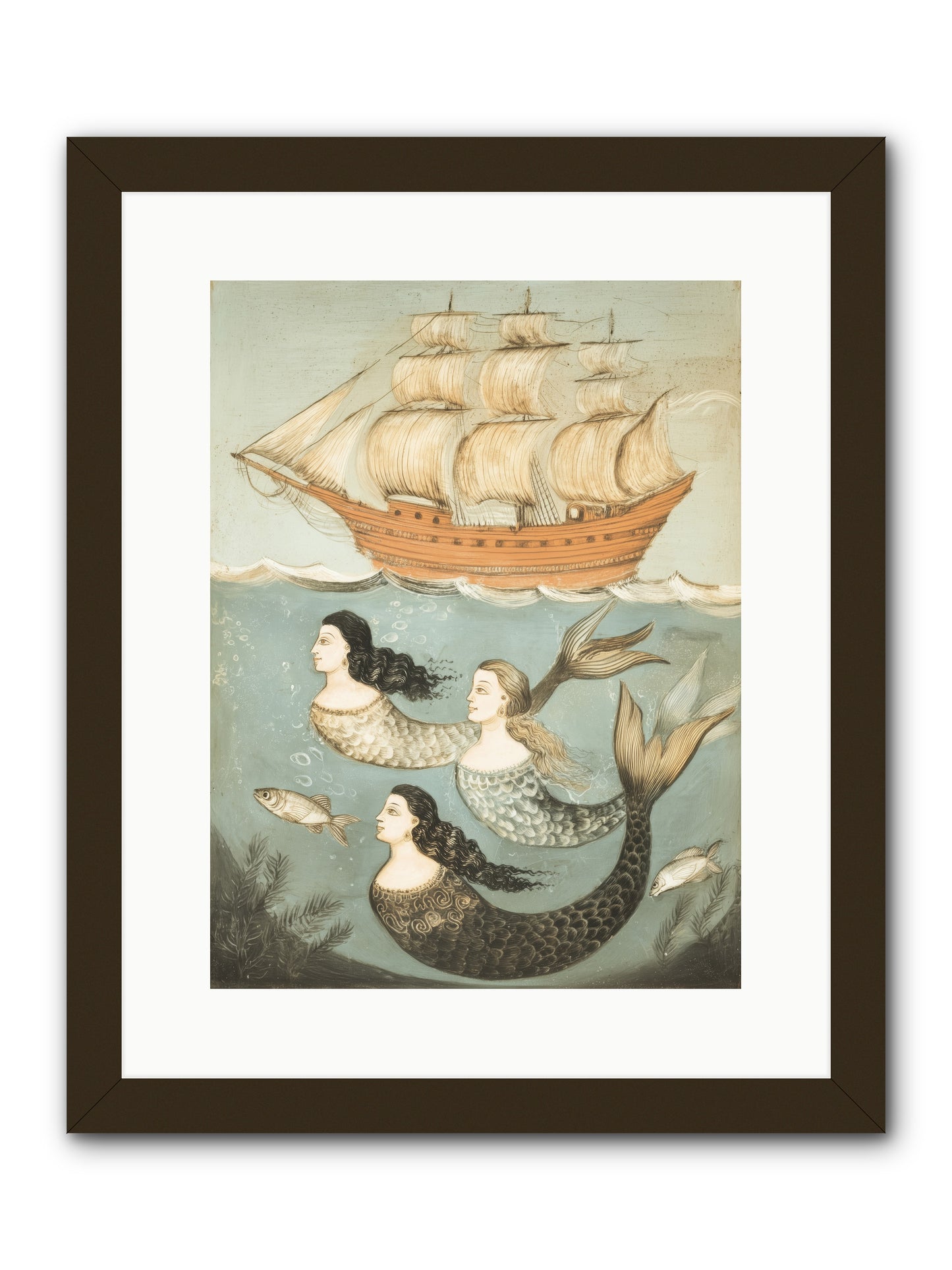 Aquatic Angels -- Framed Print - Black 12x16