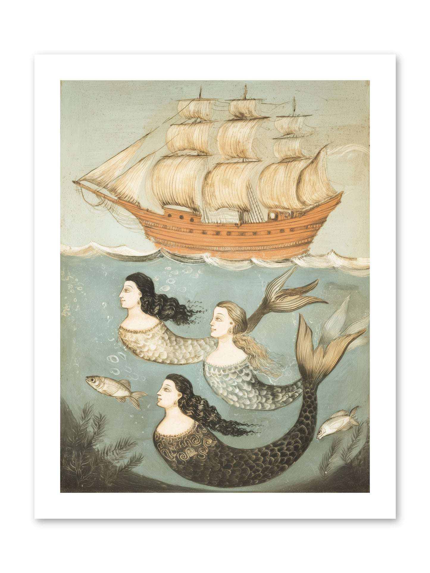 Aquatic Angels -- Paper Print 12x16
