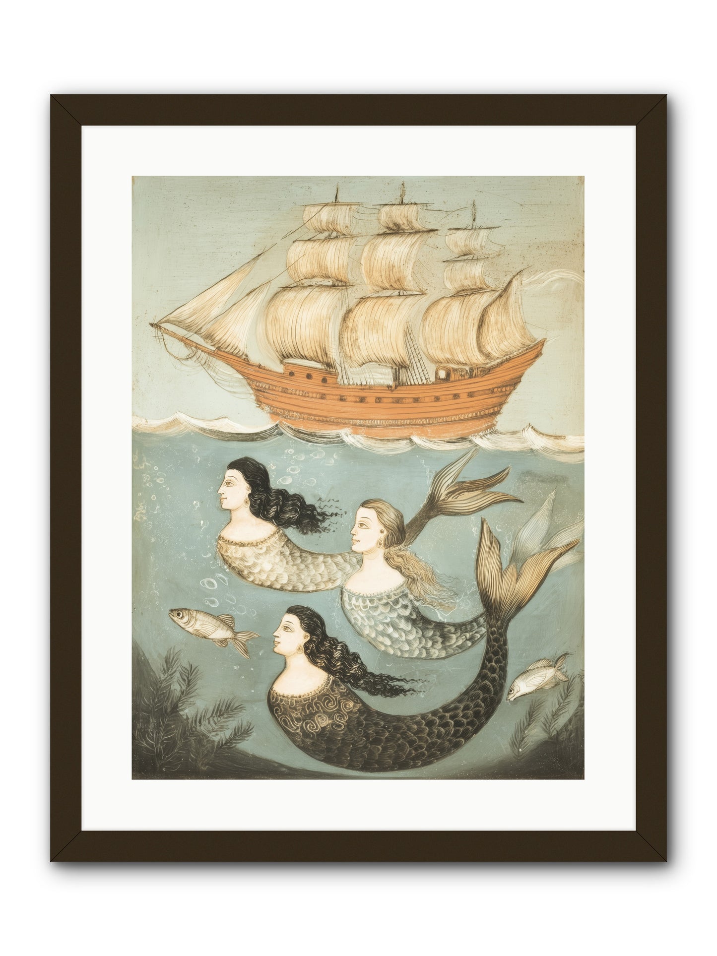 Aquatic Angels -- Framed Print - Black 18x24