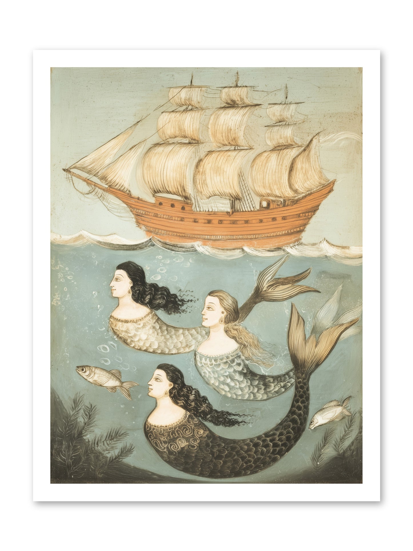 Aquatic Angels -- Loose Canvas Print 18x24