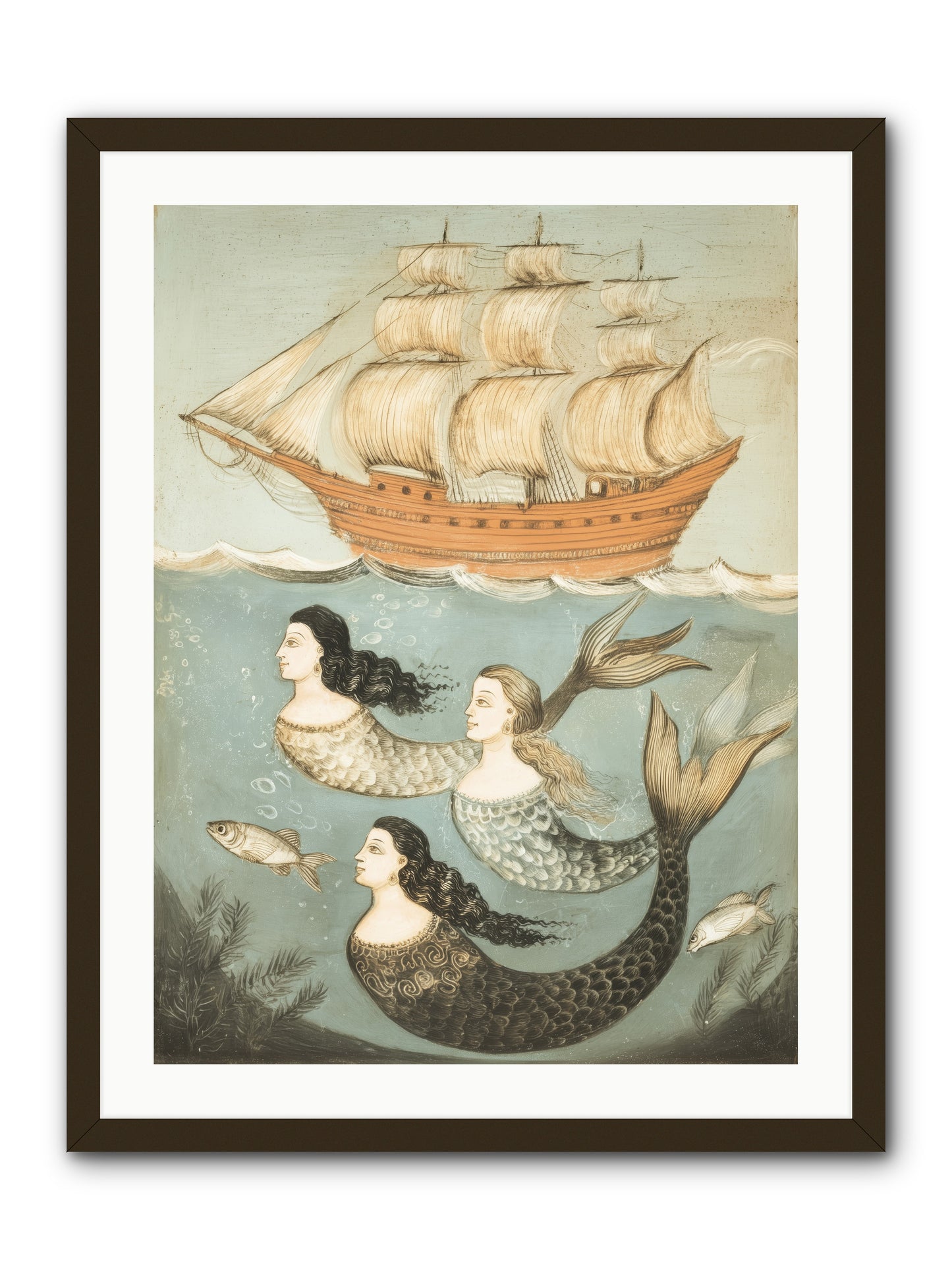 Aquatic Angels -- Framed Print - Black 24x32