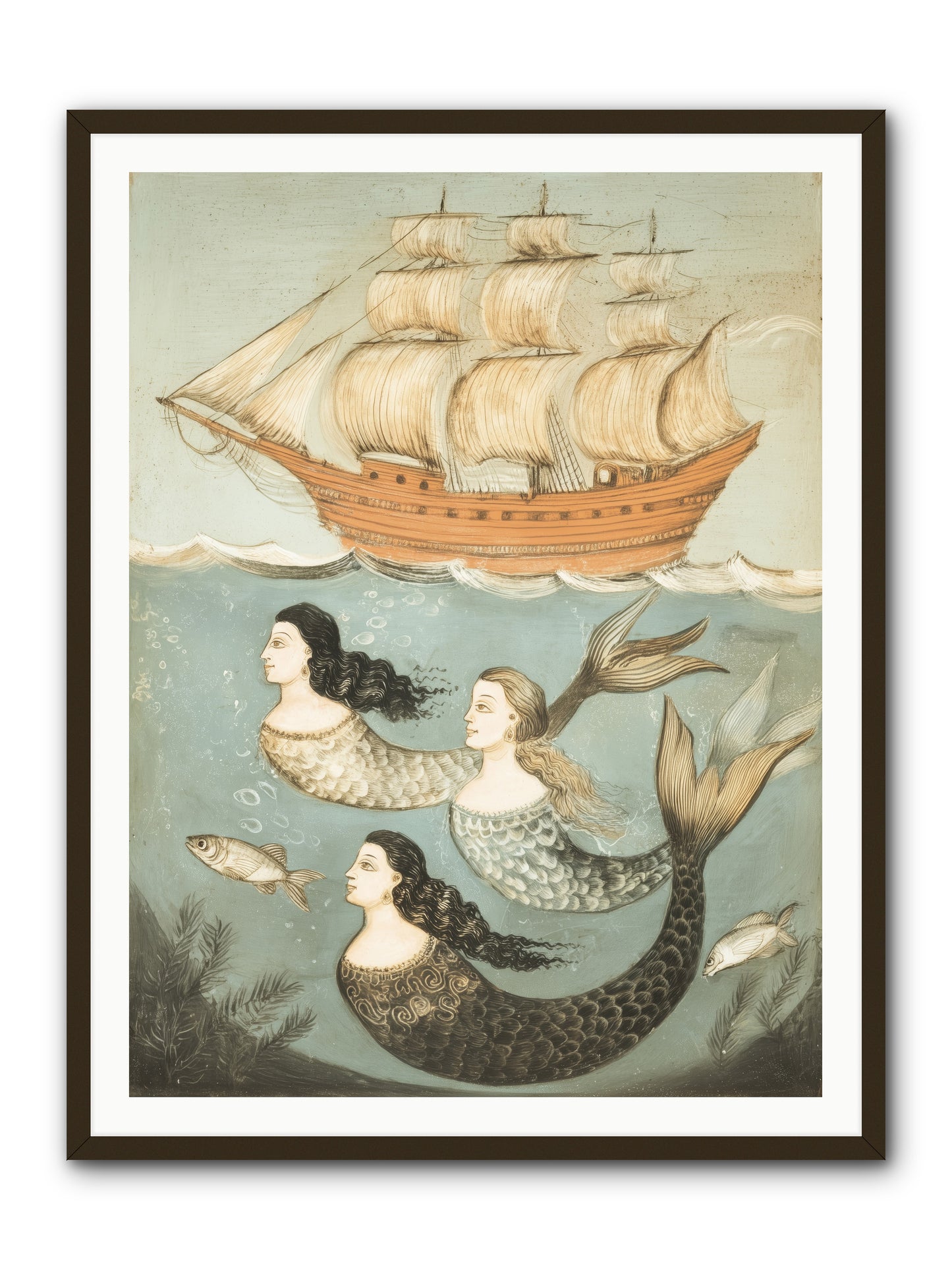 Aquatic Angels -- Framed Print - Black 36x48