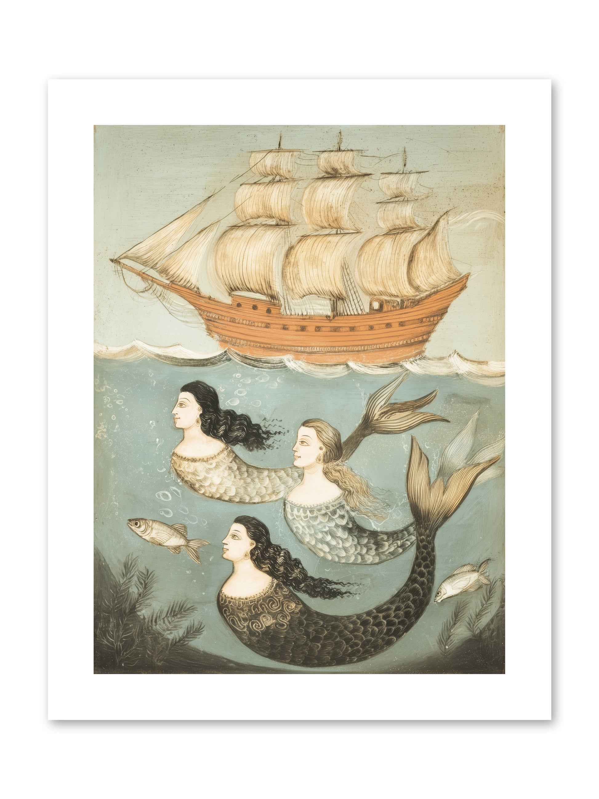 Aquatic Angels -- Paper Print 9x12