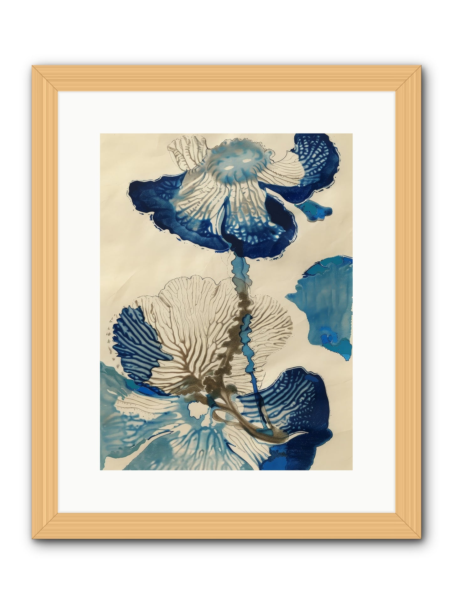 Aquatic Botany -- Framed Print - Natural 12x16