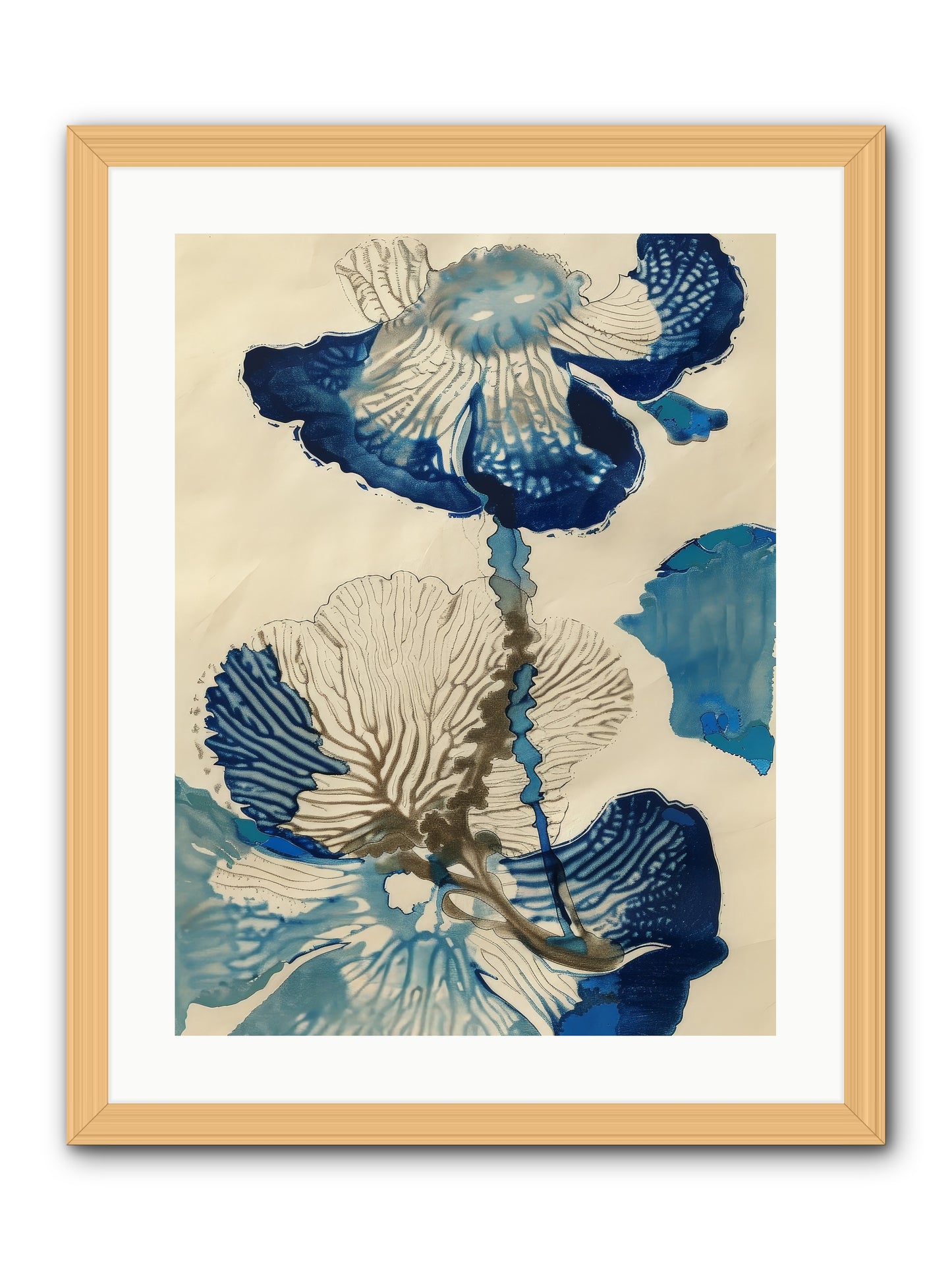 Aquatic Botany -- Framed Print - Natural 18x24