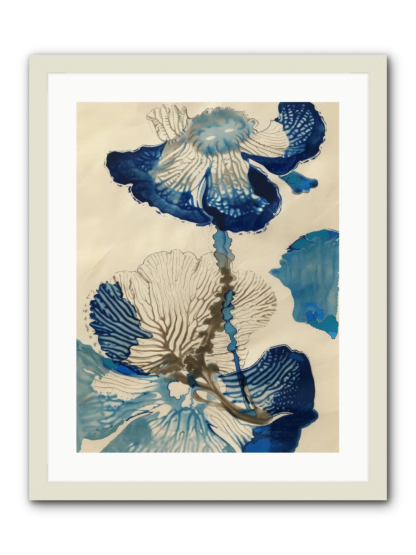 Aquatic Botany -- Framed Print - White 18x24