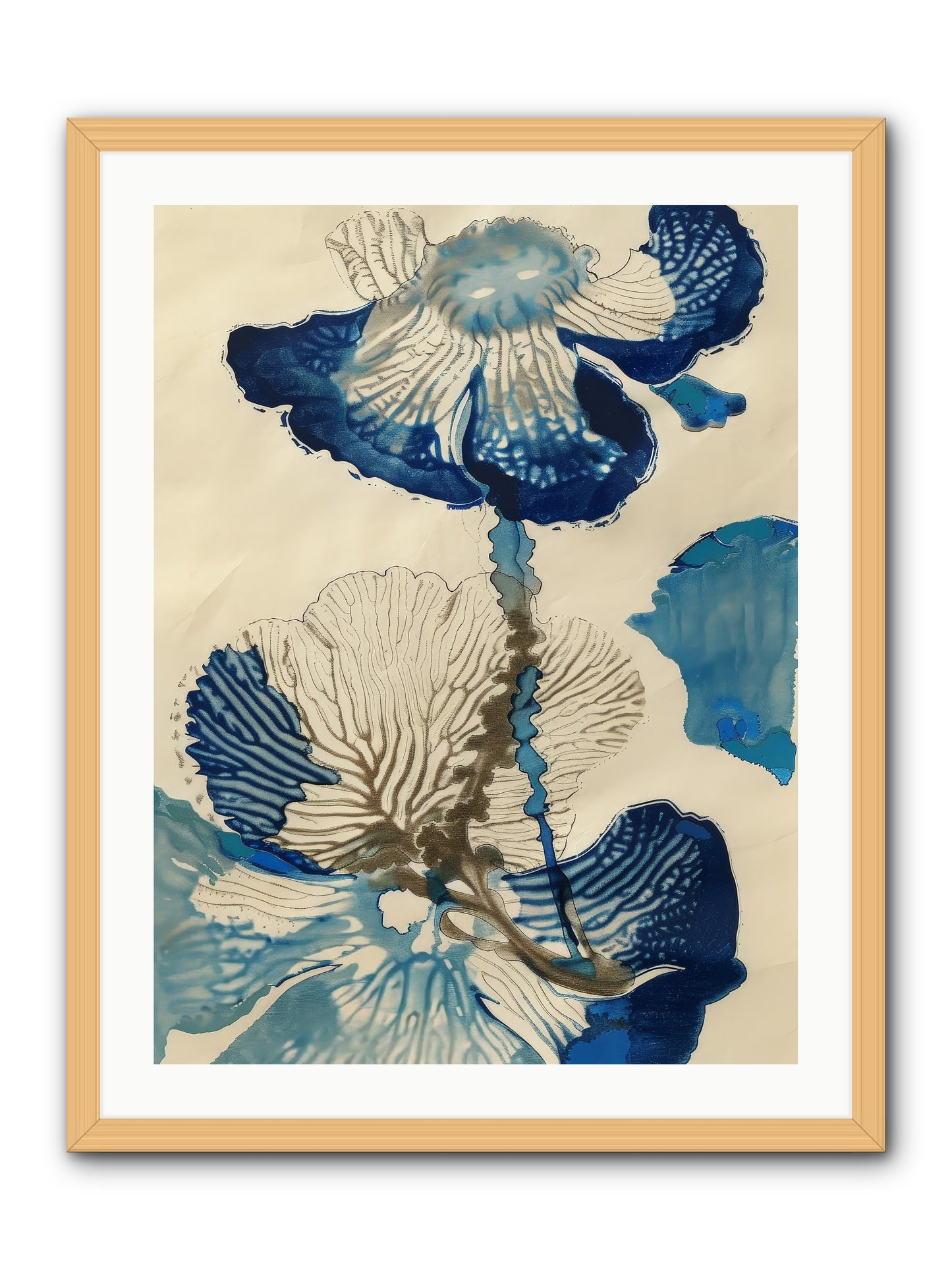 Aquatic Botany -- Framed Print - Natural 24x32