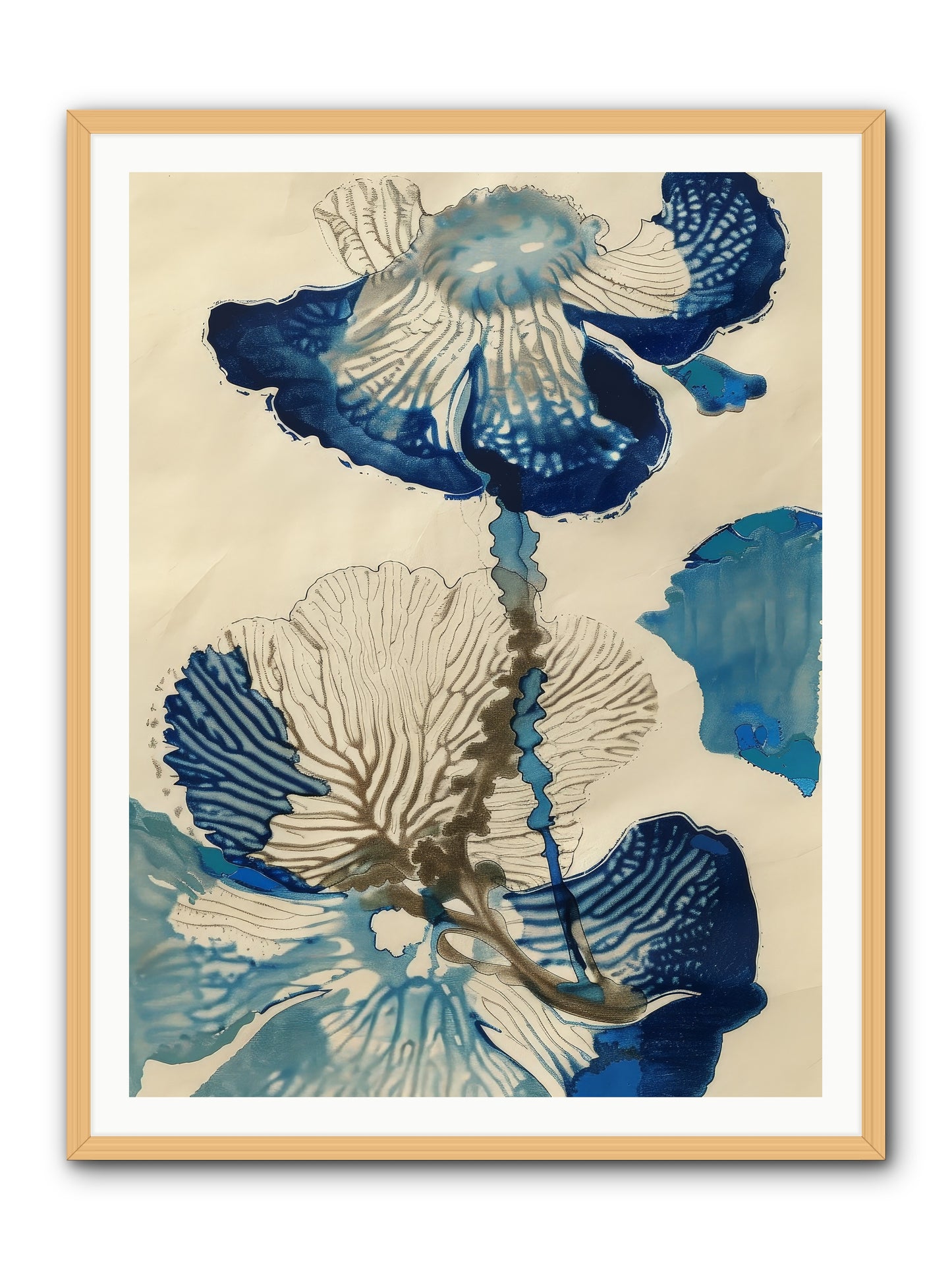 Aquatic Botany -- Framed Print - Natural 36x48