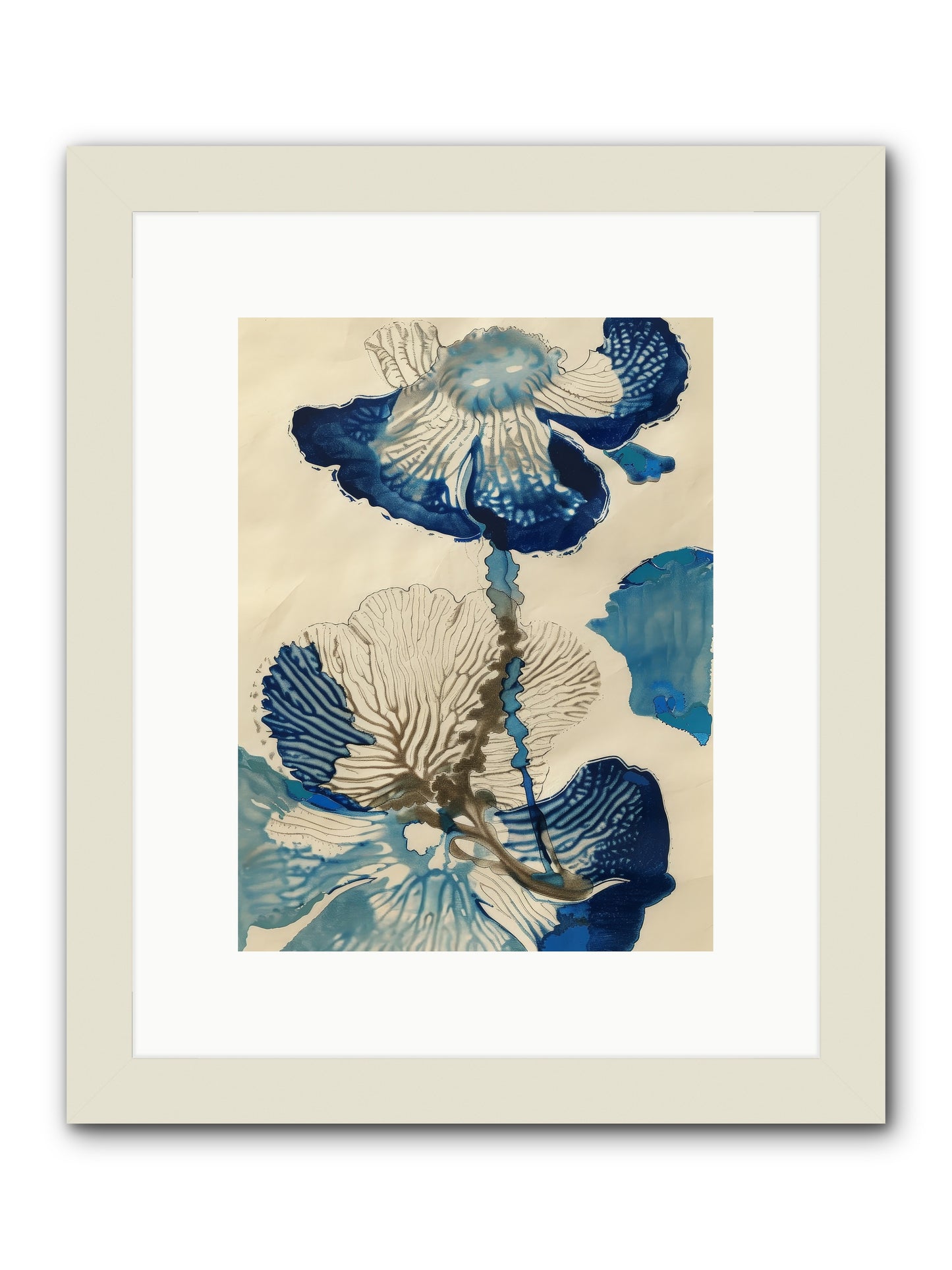 Aquatic Botany -- Framed Print - White 9x12