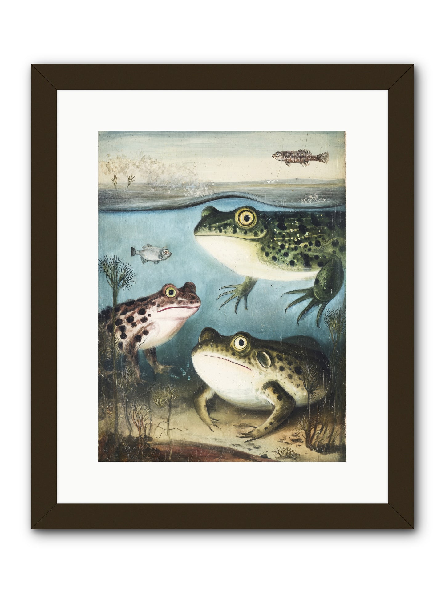 Aquatic Grace -- Framed Print - Black 12x16