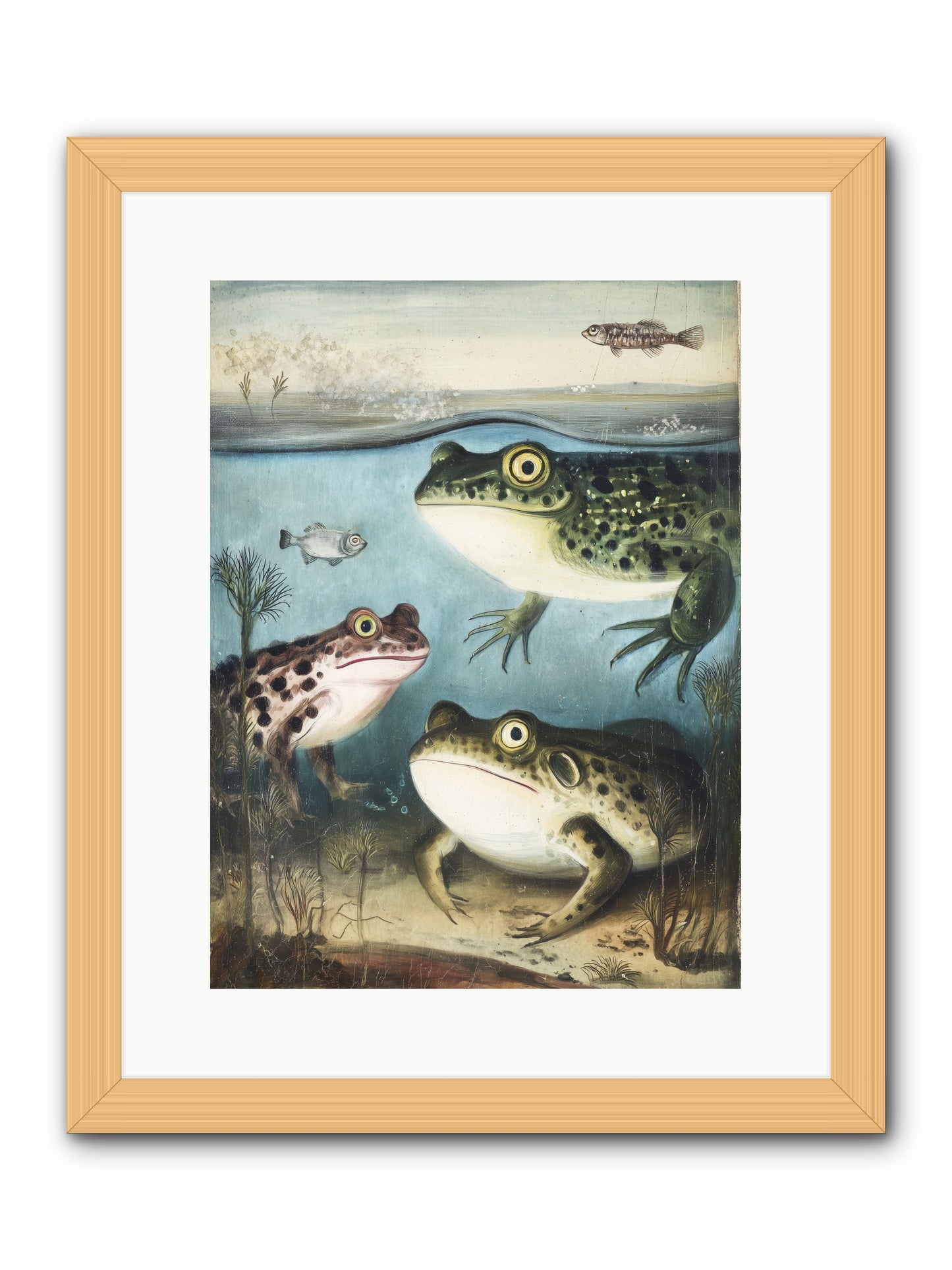 Aquatic Grace -- Framed Print - Natural 12x16