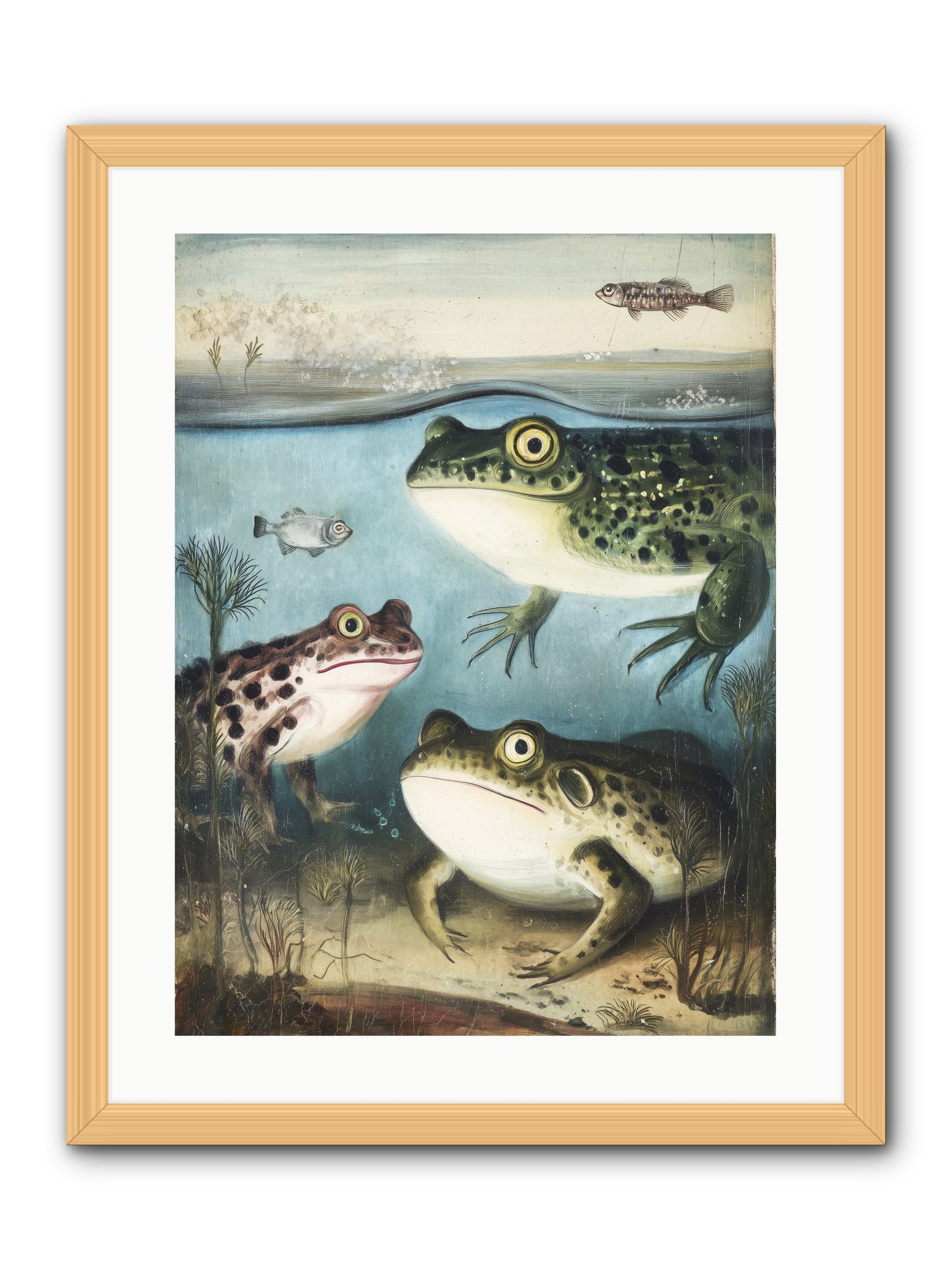 Aquatic Grace -- Framed Print - Natural 18x24