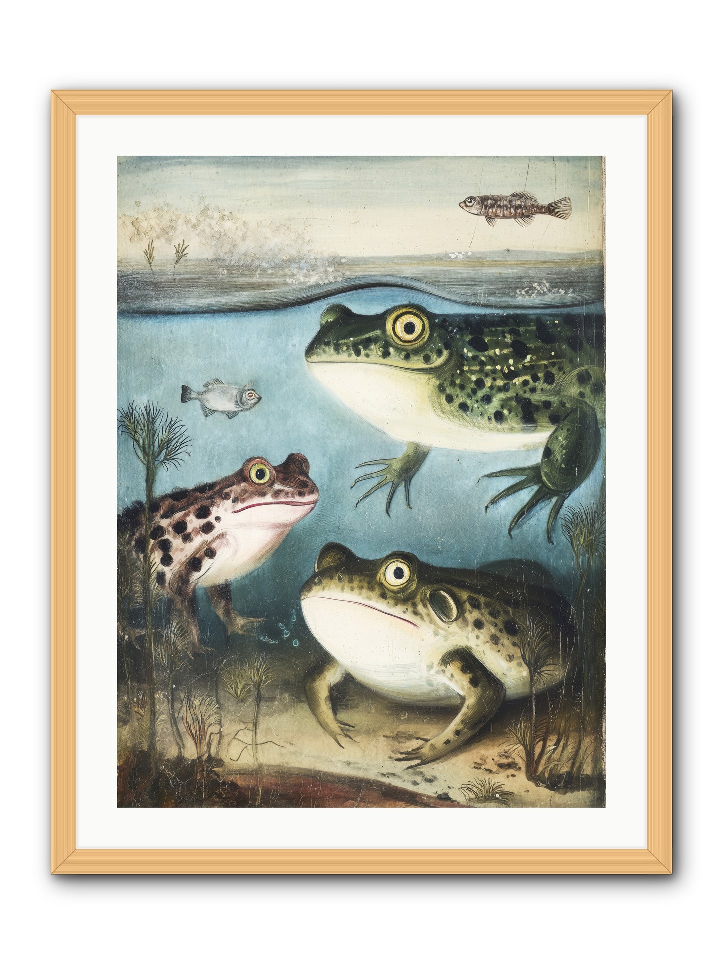 Aquatic Grace -- Framed Print - Natural 24x32