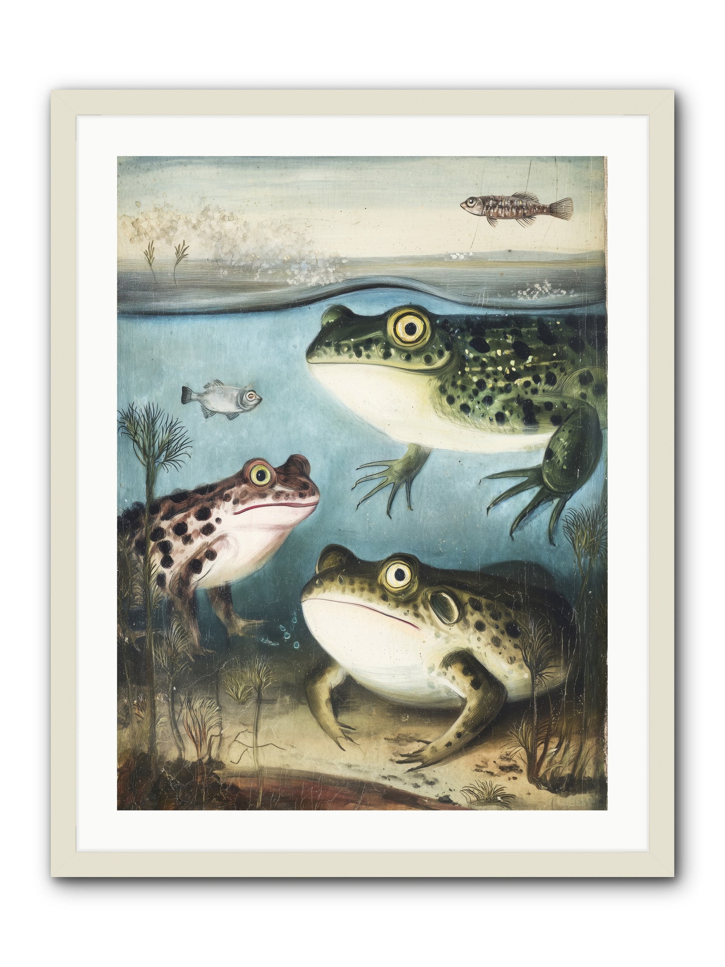 Aquatic Grace -- Framed Print - White 24x32