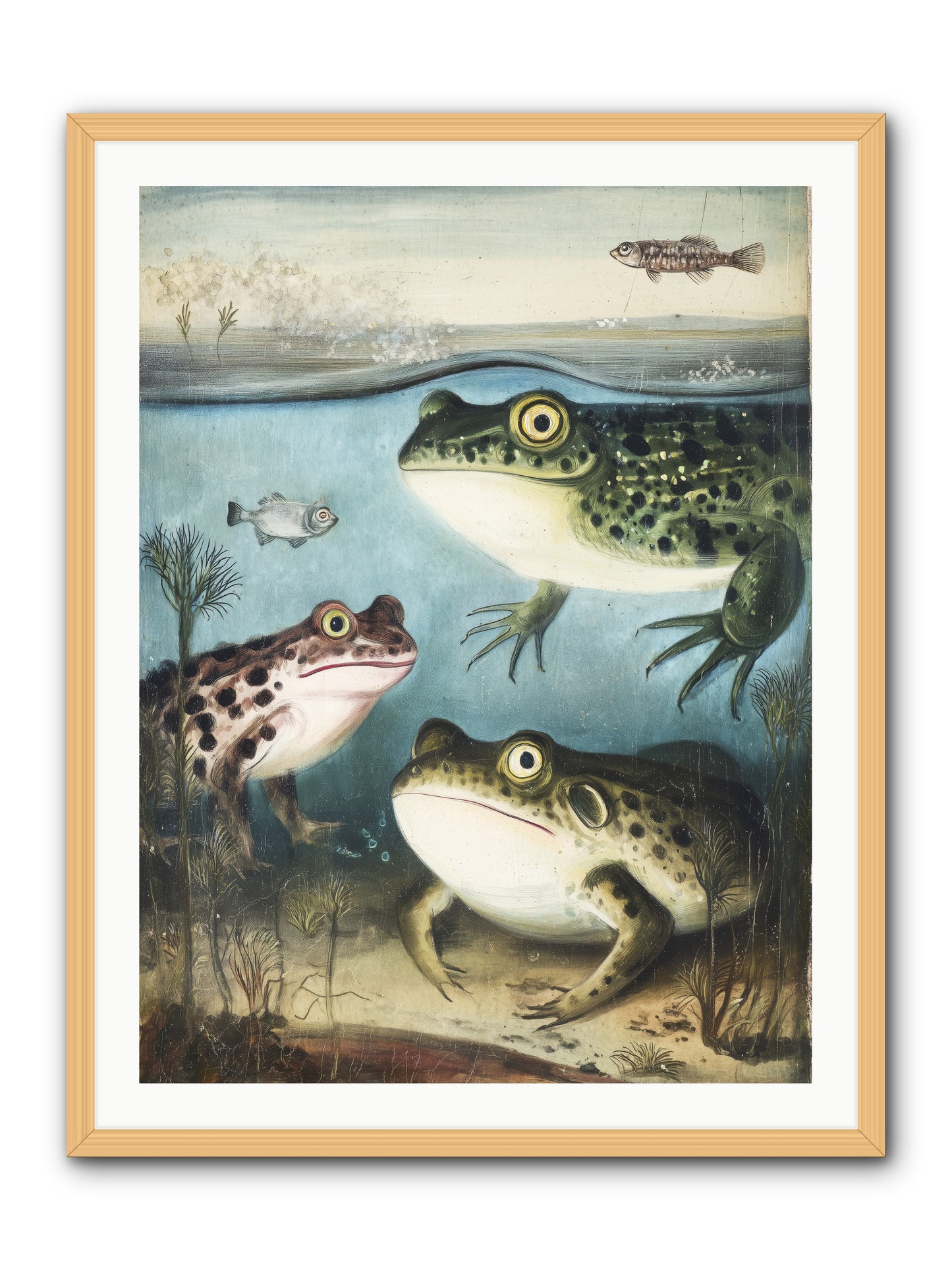 Aquatic Grace -- Framed Print - Natural 30x40