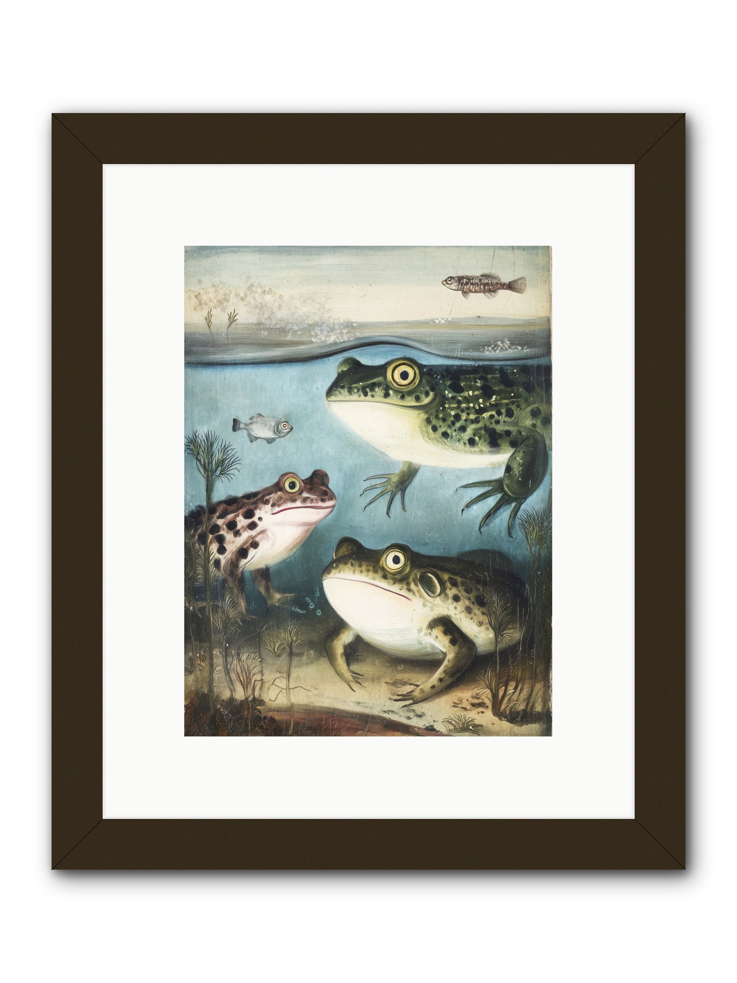 Aquatic Grace -- Framed Print - Black 9x12