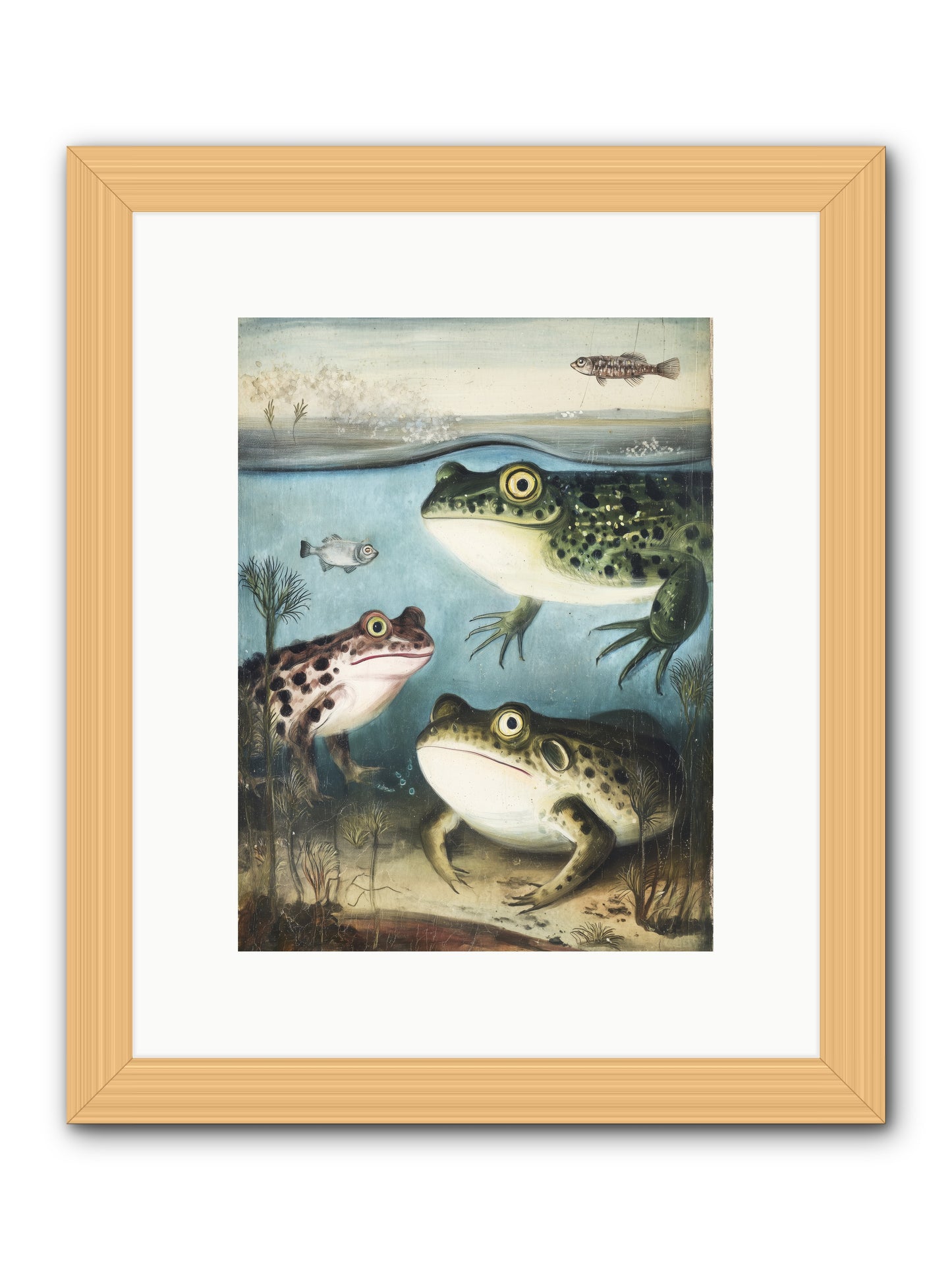 Aquatic Grace -- Framed Print - Natural 9x12