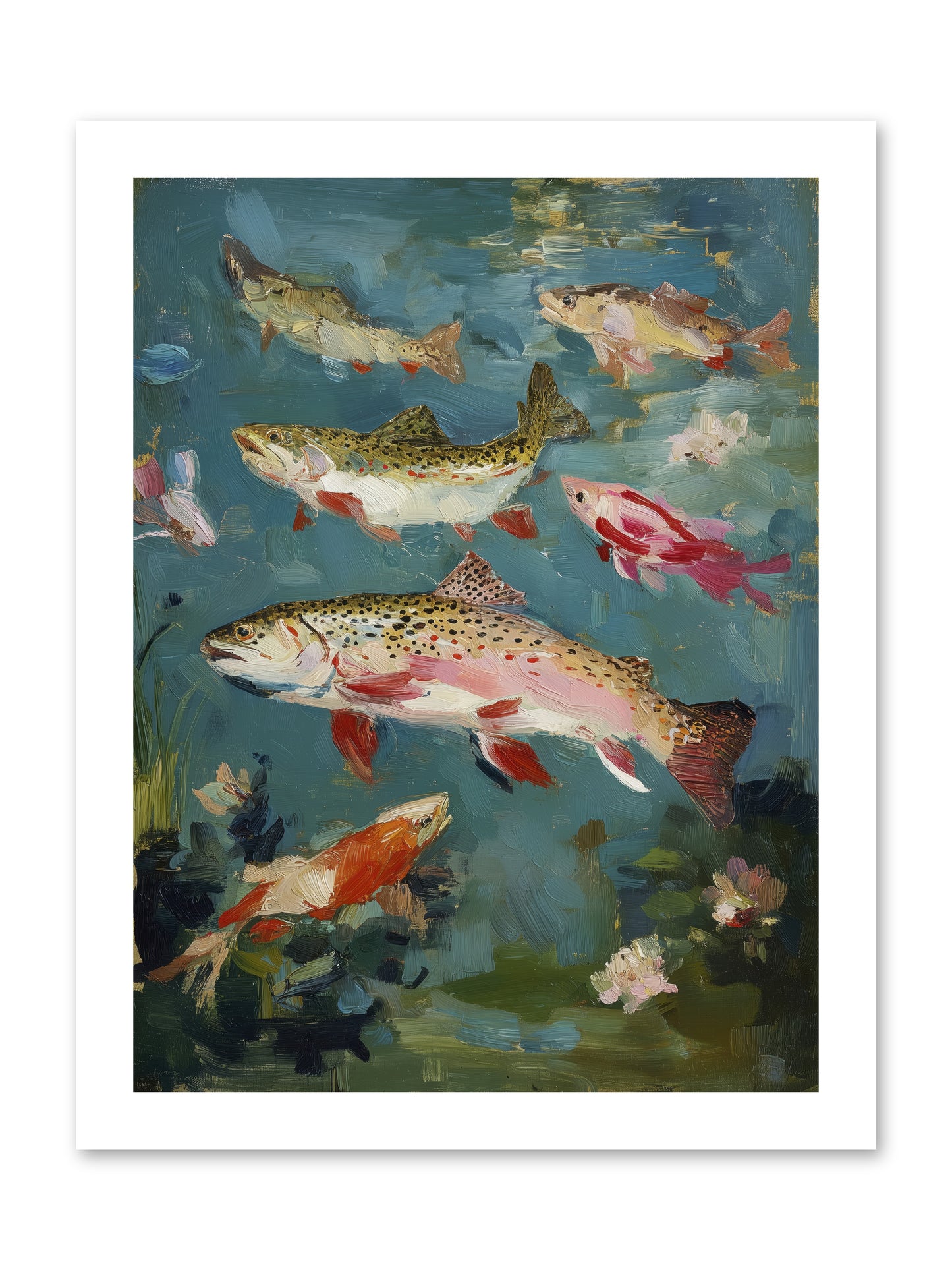 Aquatic Meadow -- Loose Canvas Print 12x16