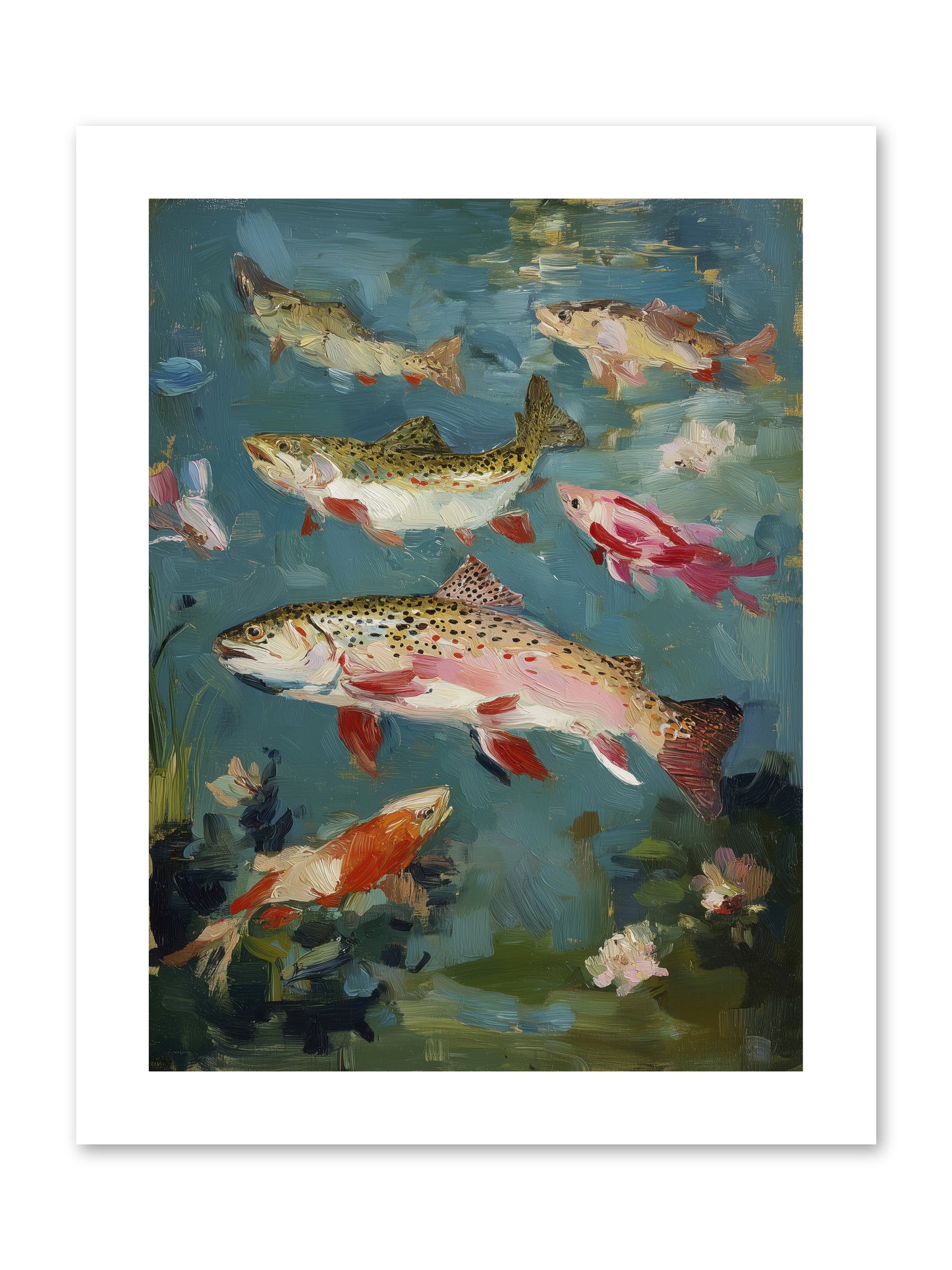 Aquatic Meadow -- Paper Print 9x12
