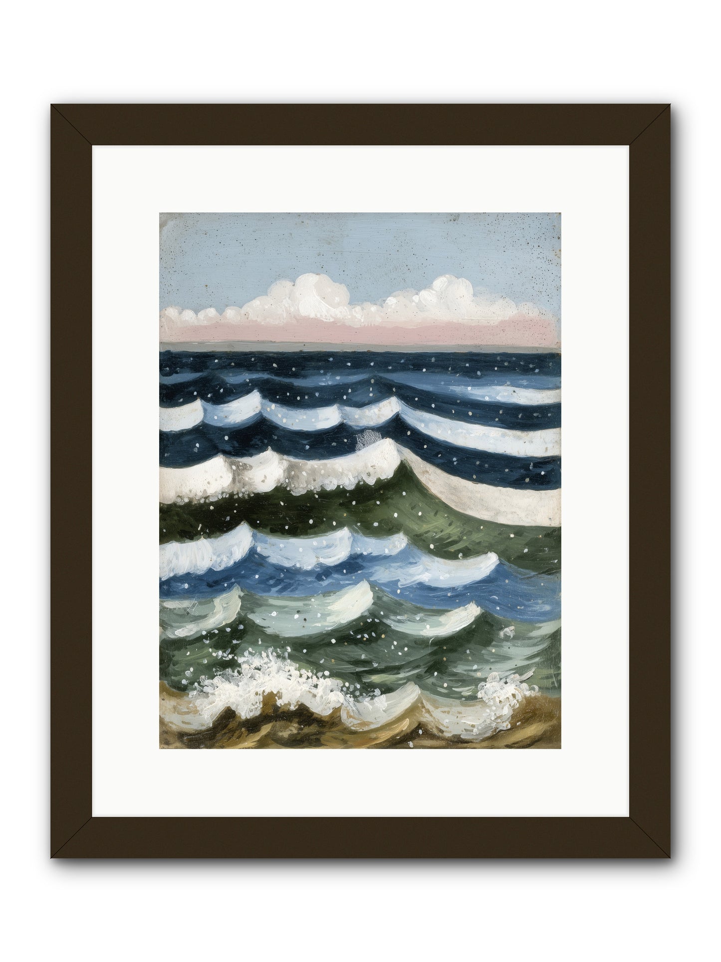 Aquatic Quilt -- Framed Print - Black 12x16