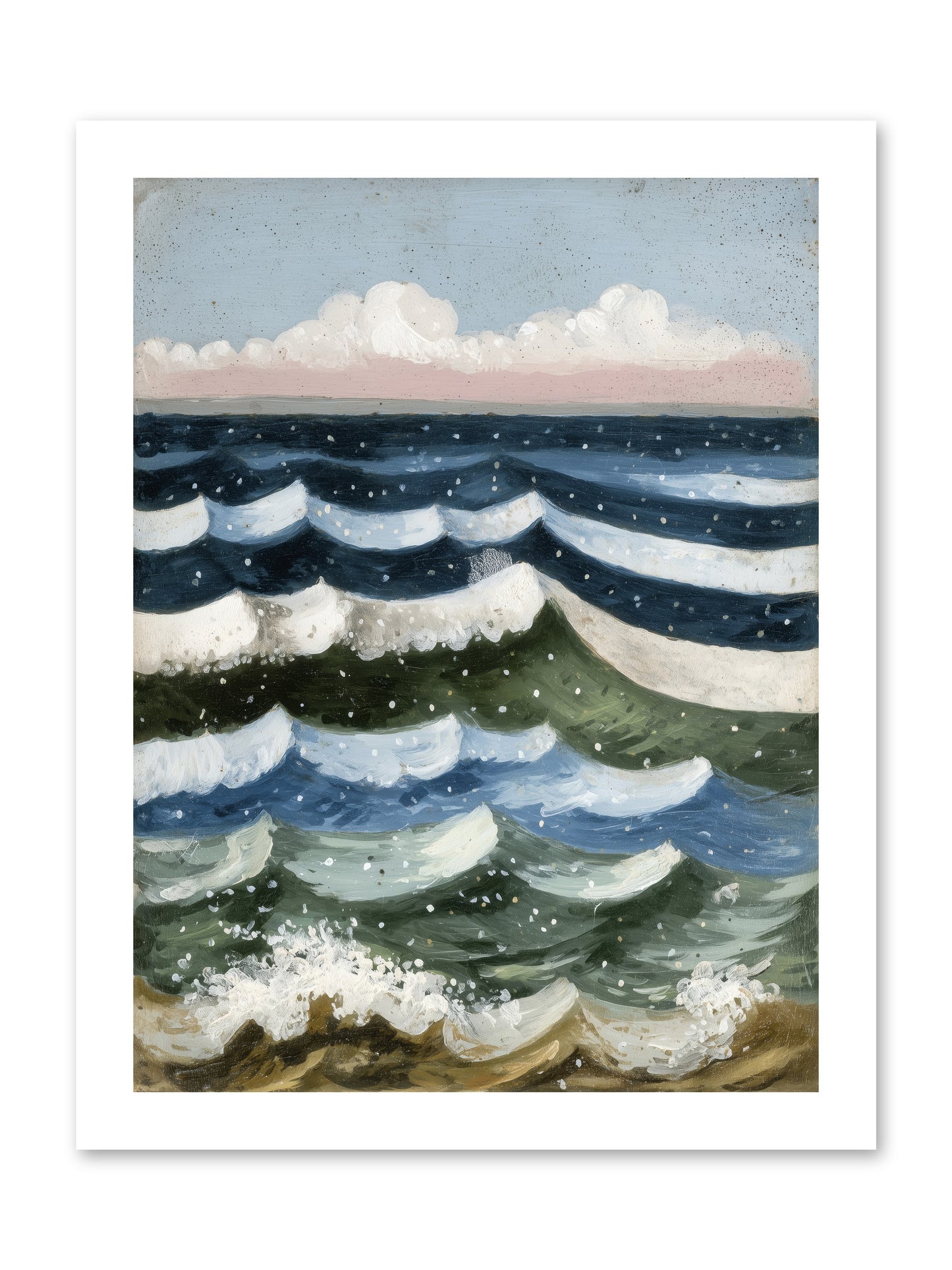 Aquatic Quilt -- Paper Print 12x16