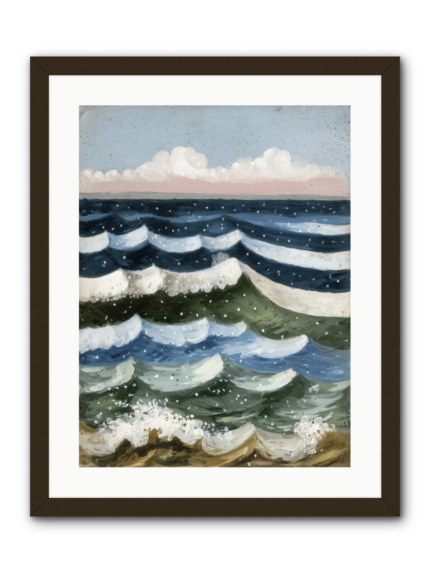 Aquatic Quilt -- Framed Print - Black 18x24