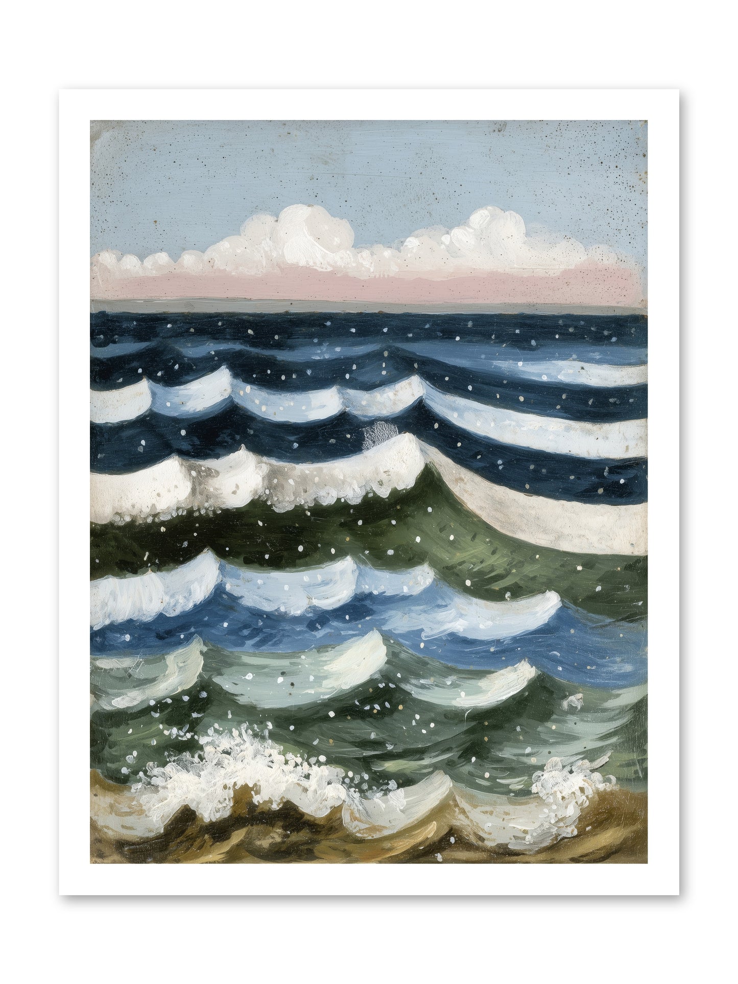 Aquatic Quilt -- Loose Canvas Print 18x24