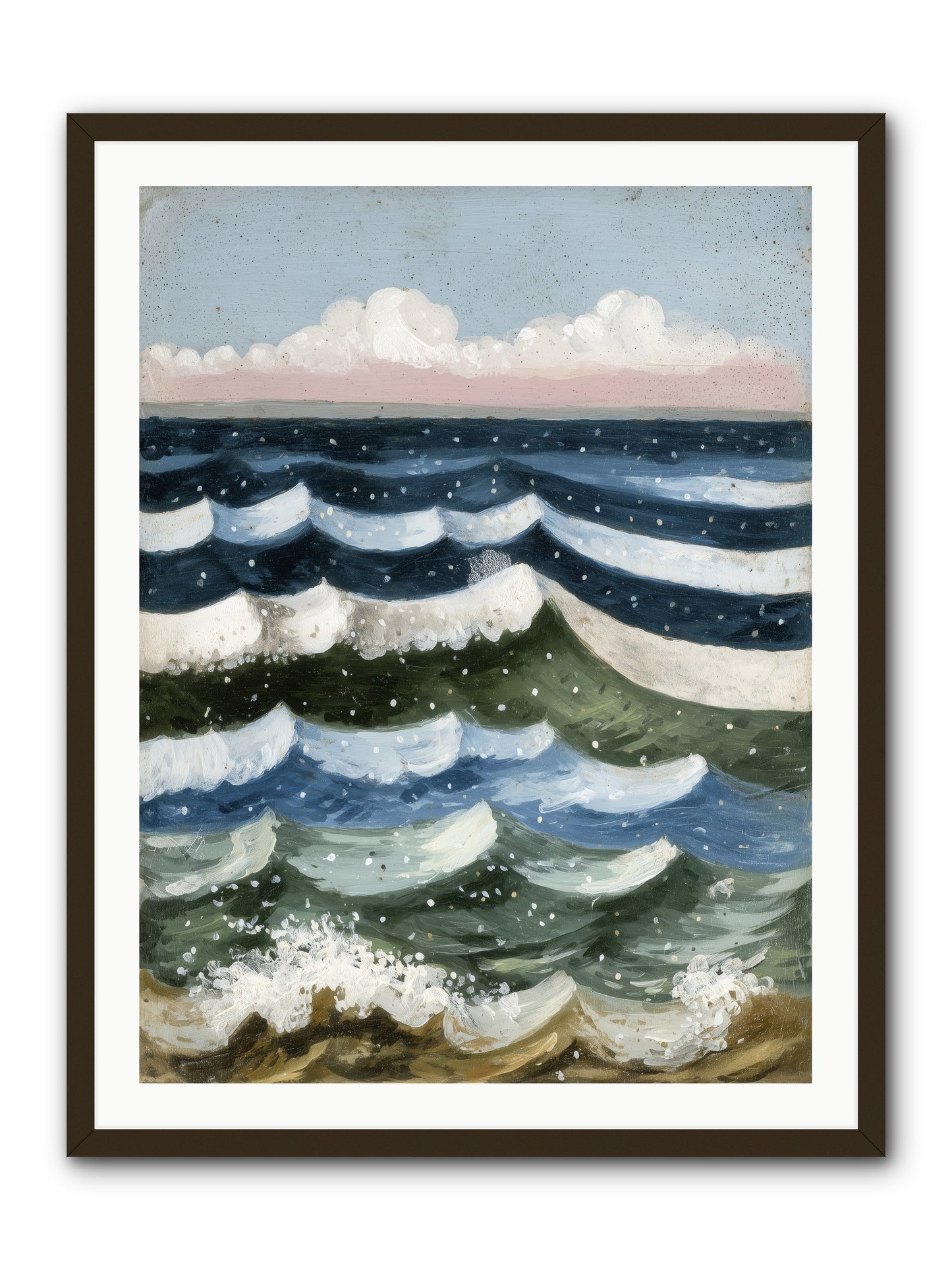 Aquatic Quilt -- Framed Print - Black 30x40