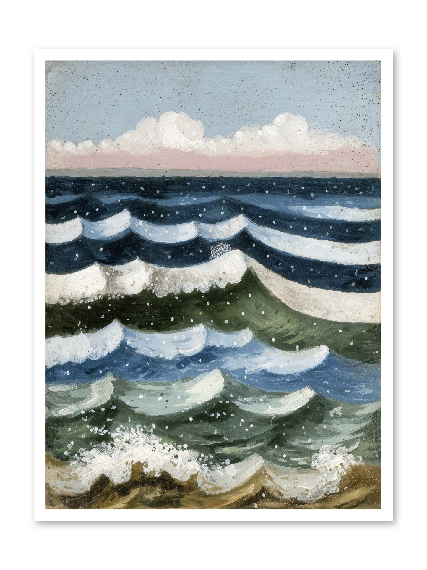 Aquatic Quilt -- Loose Canvas Print 30x40