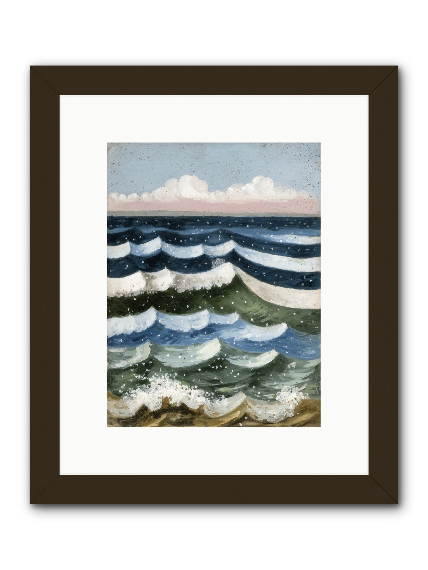 Aquatic Quilt -- Framed Print - Black 9x12