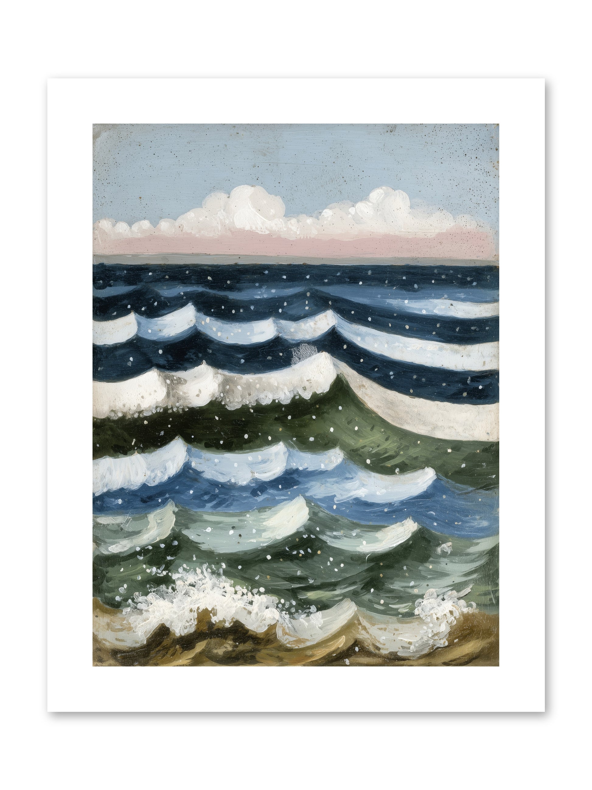 Aquatic Quilt -- Paper Print 9x12