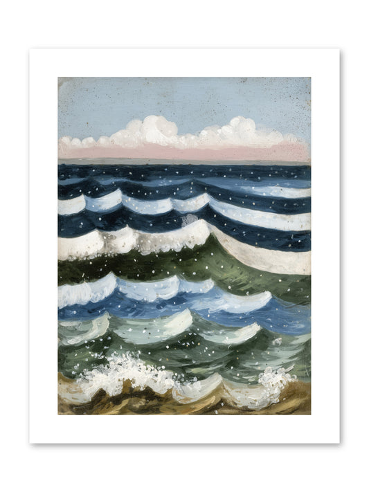 Aquatic Quilt -- Paper Print 9x12