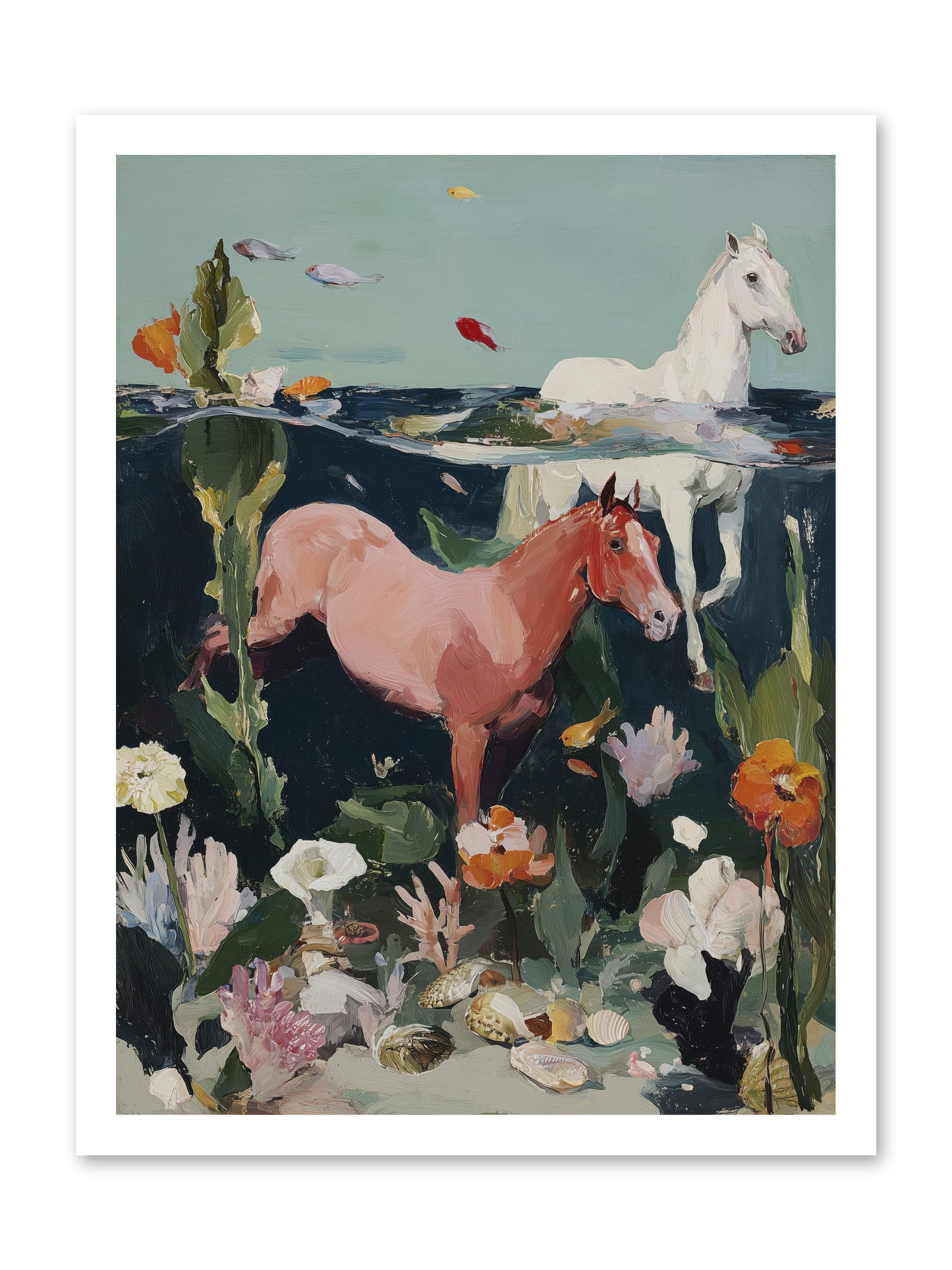 Aquatic Steeds -- Paper Print 18x24